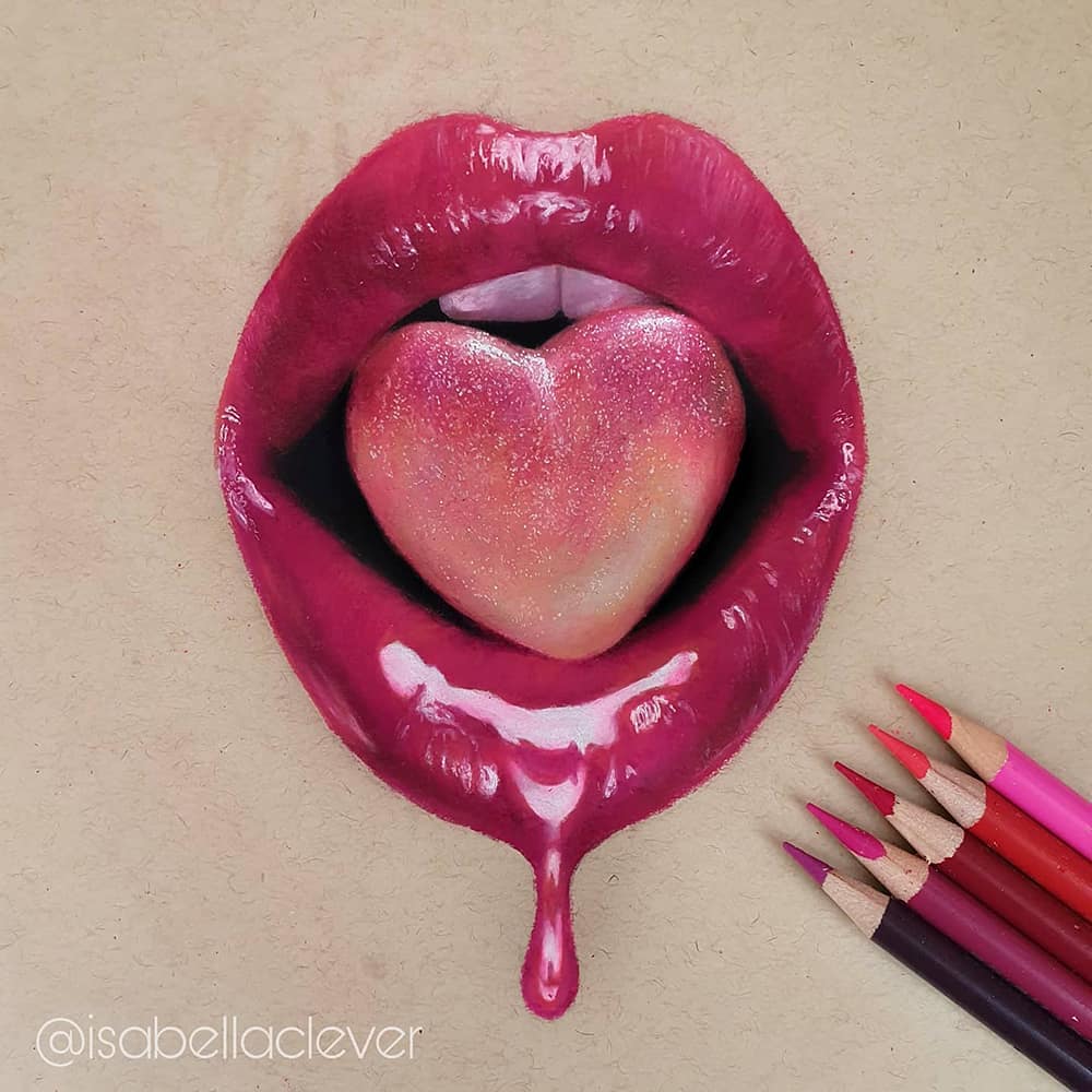 Lips with a Heart Candy