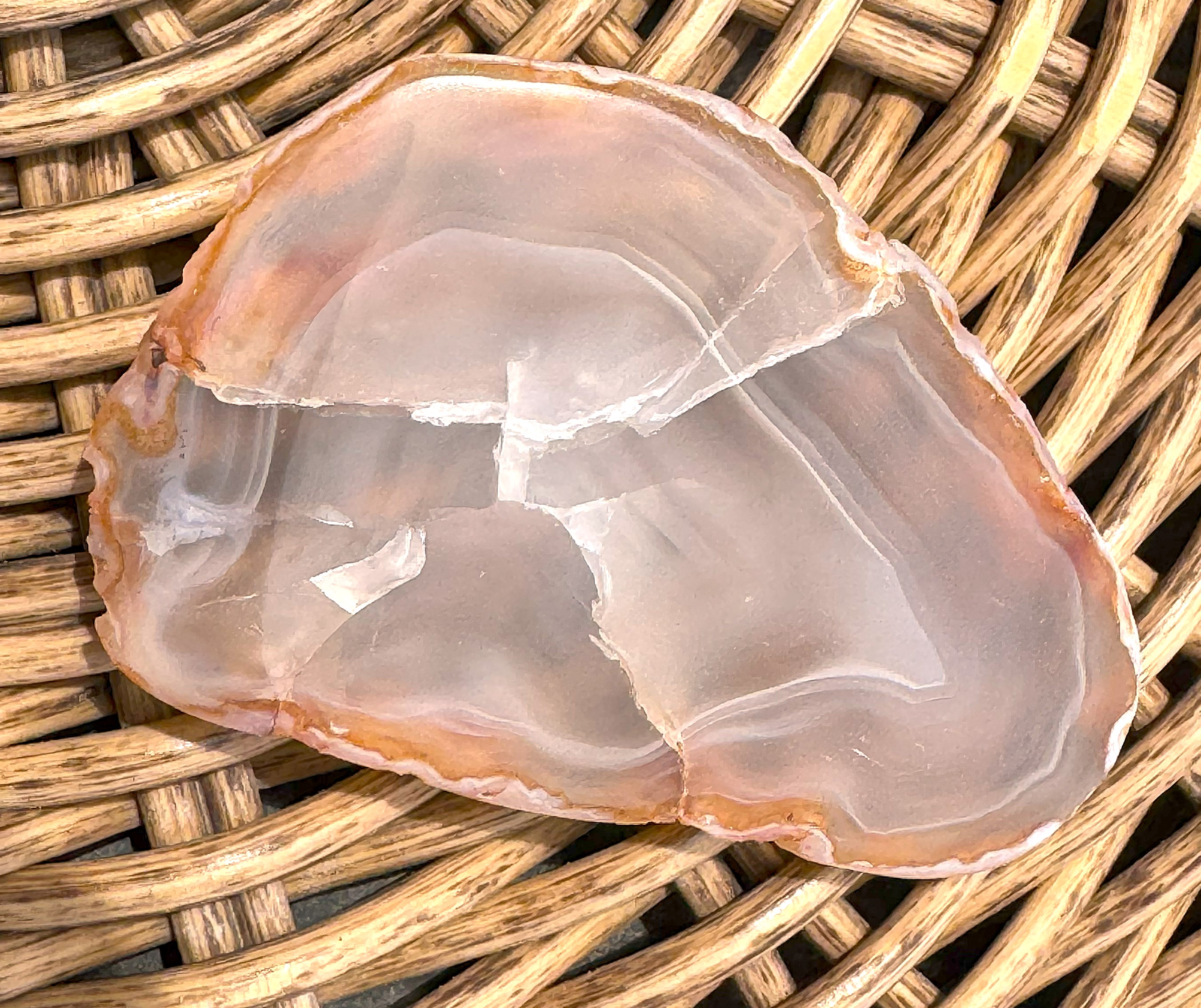 Moroccan Agate Polished Slab ~ 2.25" x 1.25" 