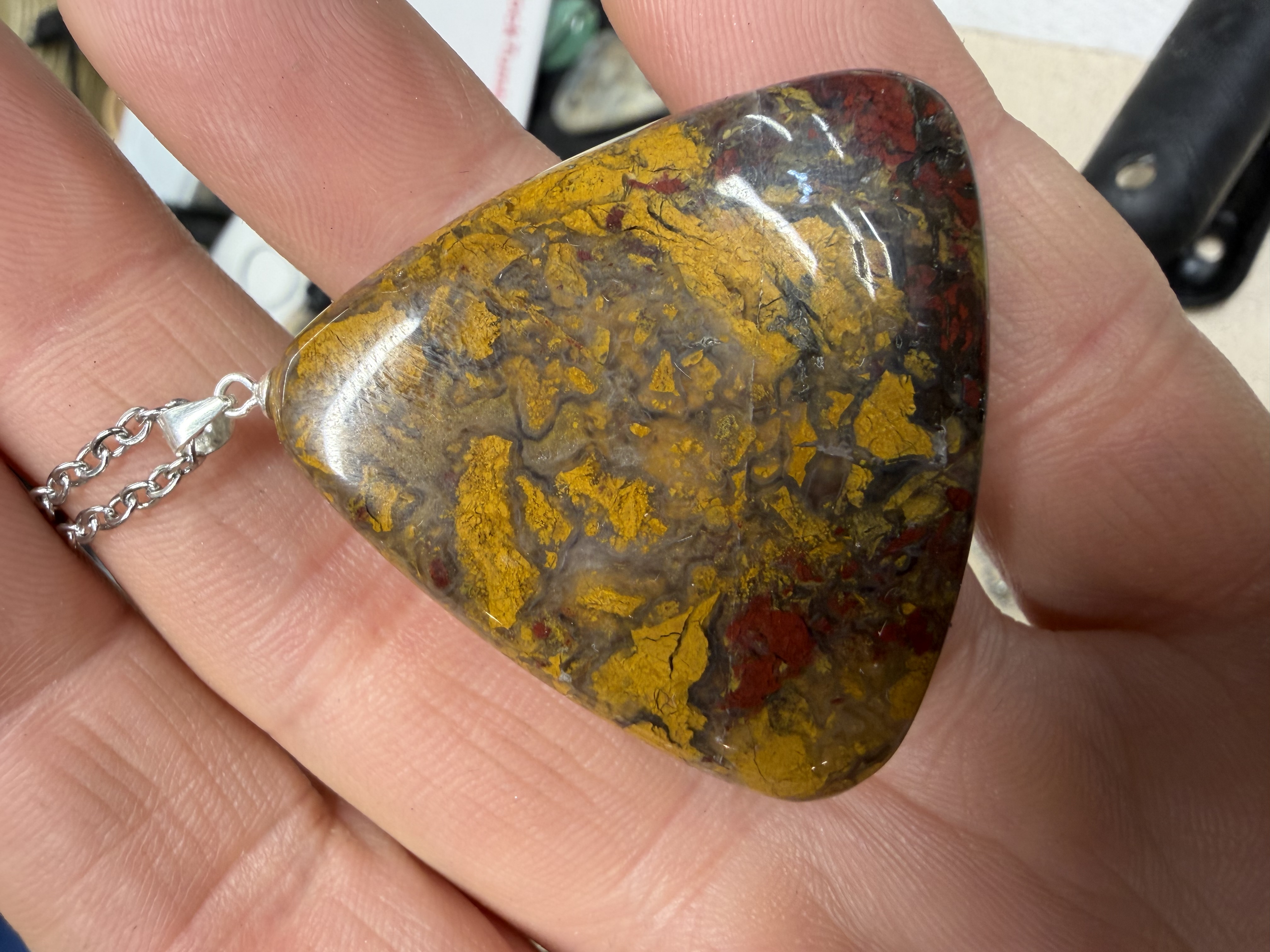Polished Jasper Pendant