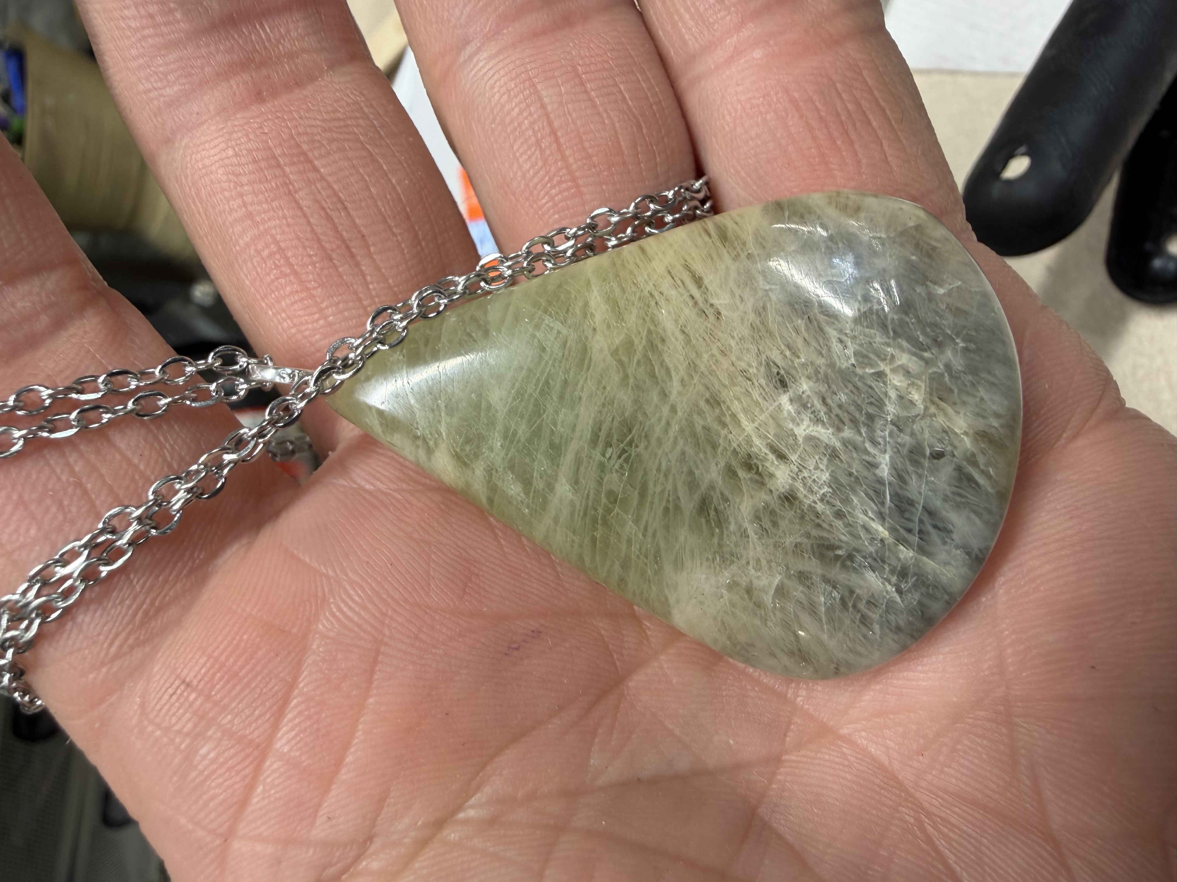 Beryl Teardrop Pendant Necklace