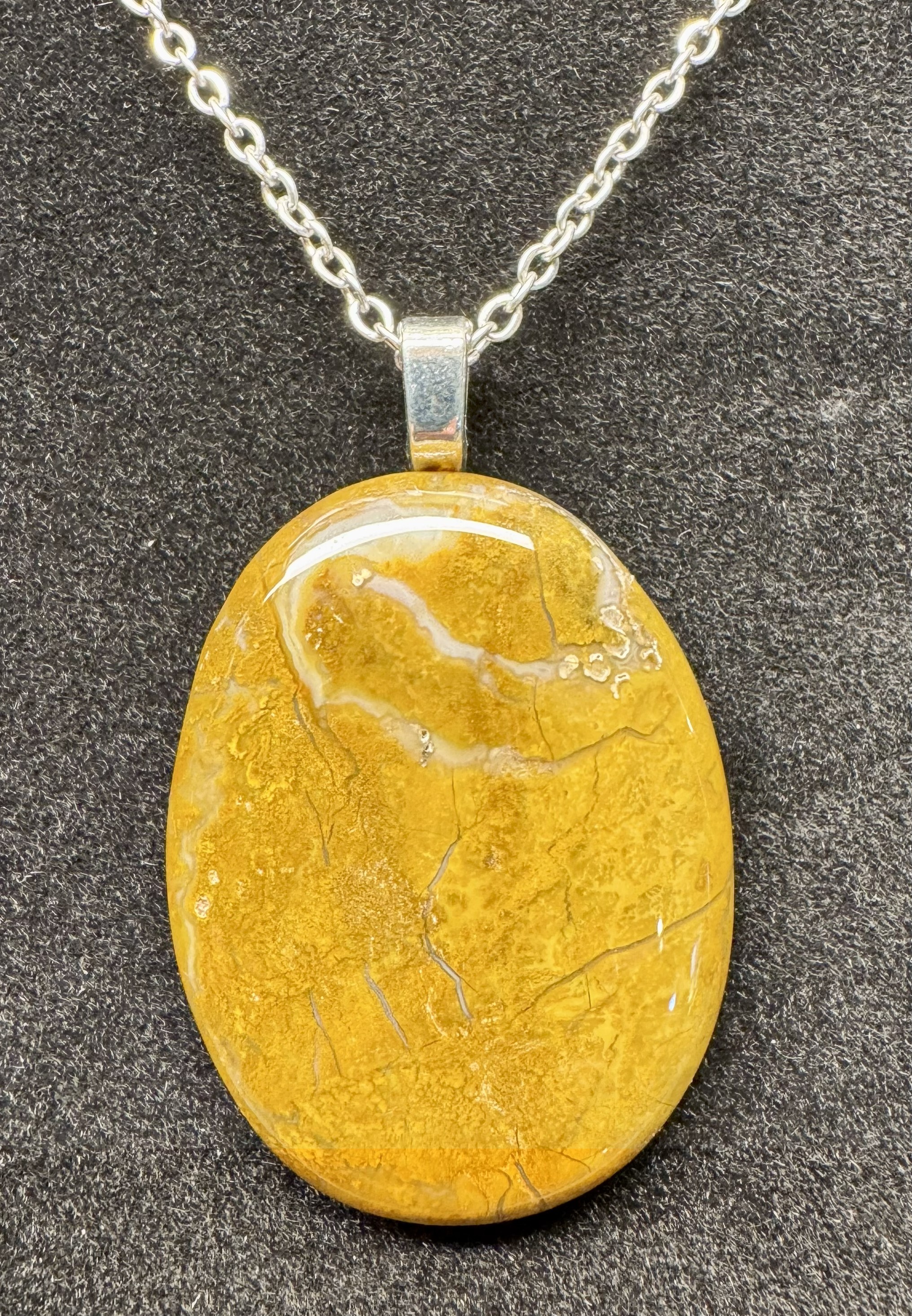 Yellow Jasper Pendant ~1.5"x1.125"