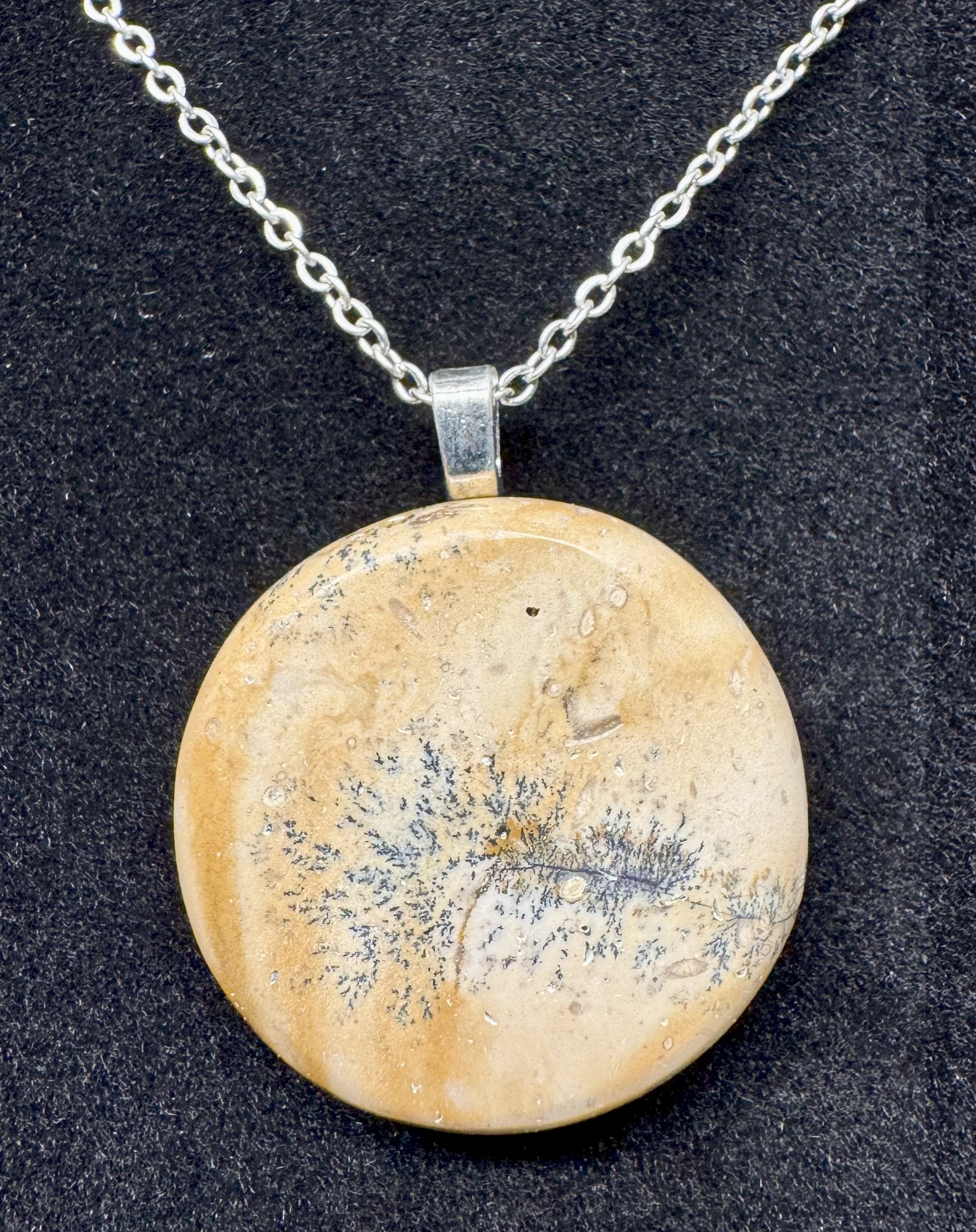 Jasper Cabochon Pendant ~1.25" in diameter