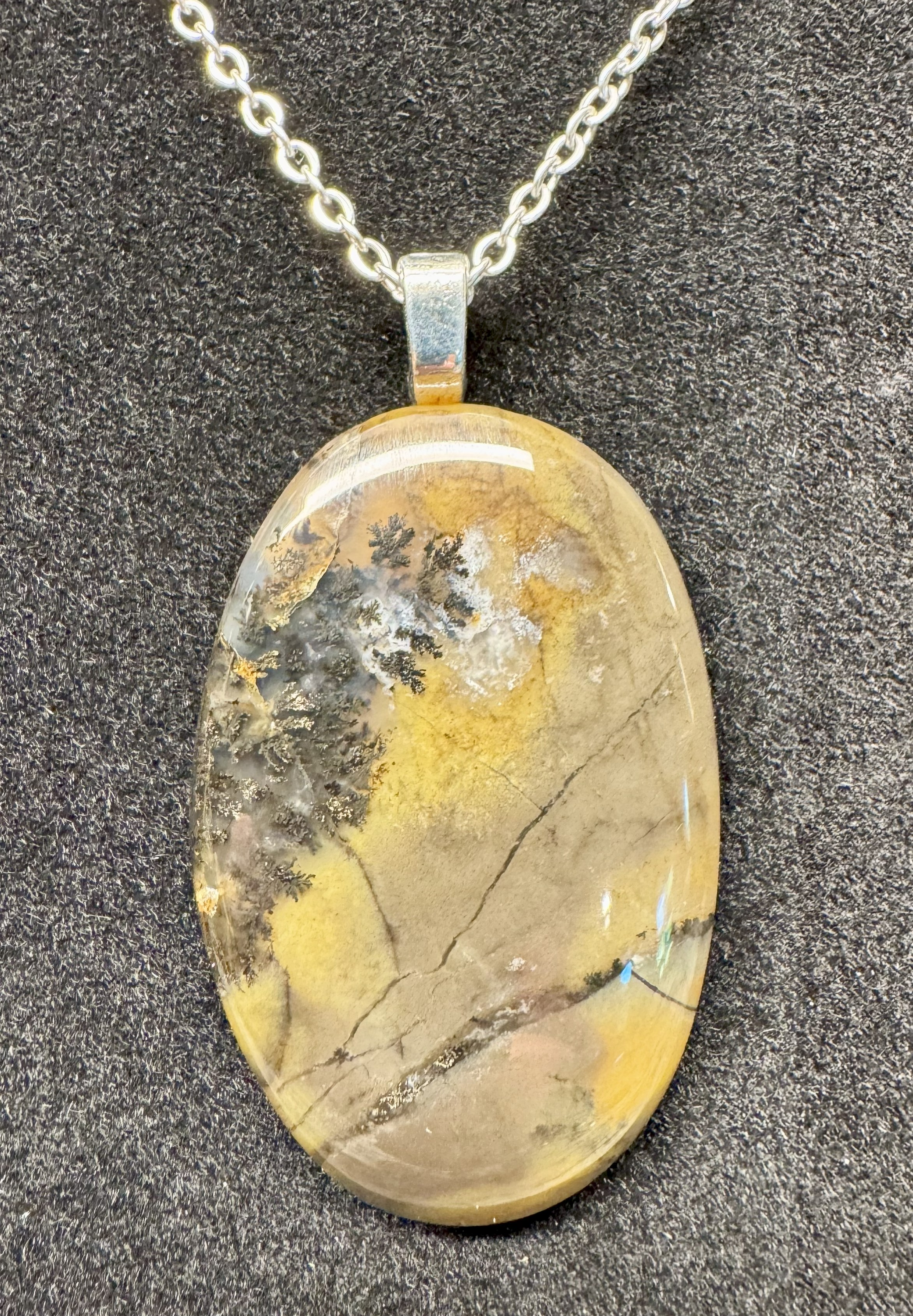 Polished Plume Pendant ~ 1" x 1.75"