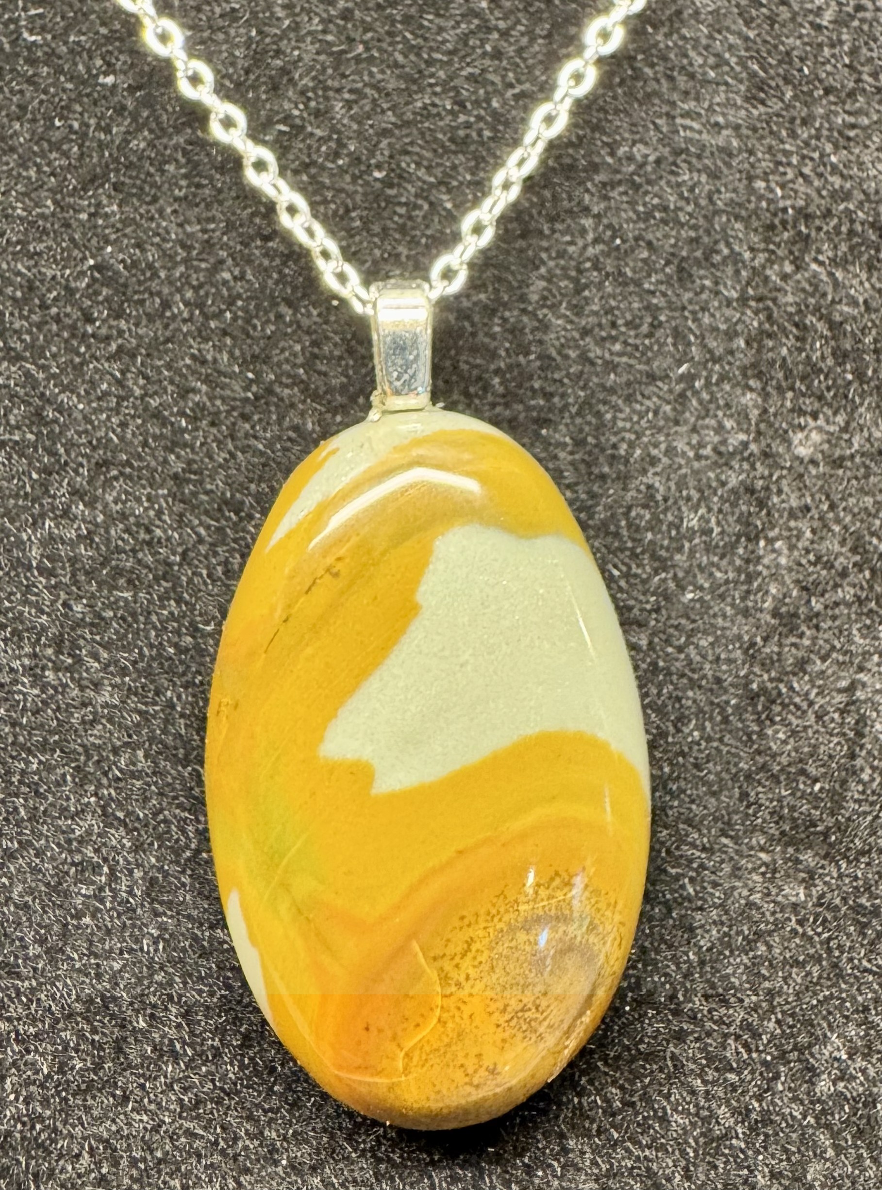 Picture Jasper Cabochon Pendant ~1.25"x.75"