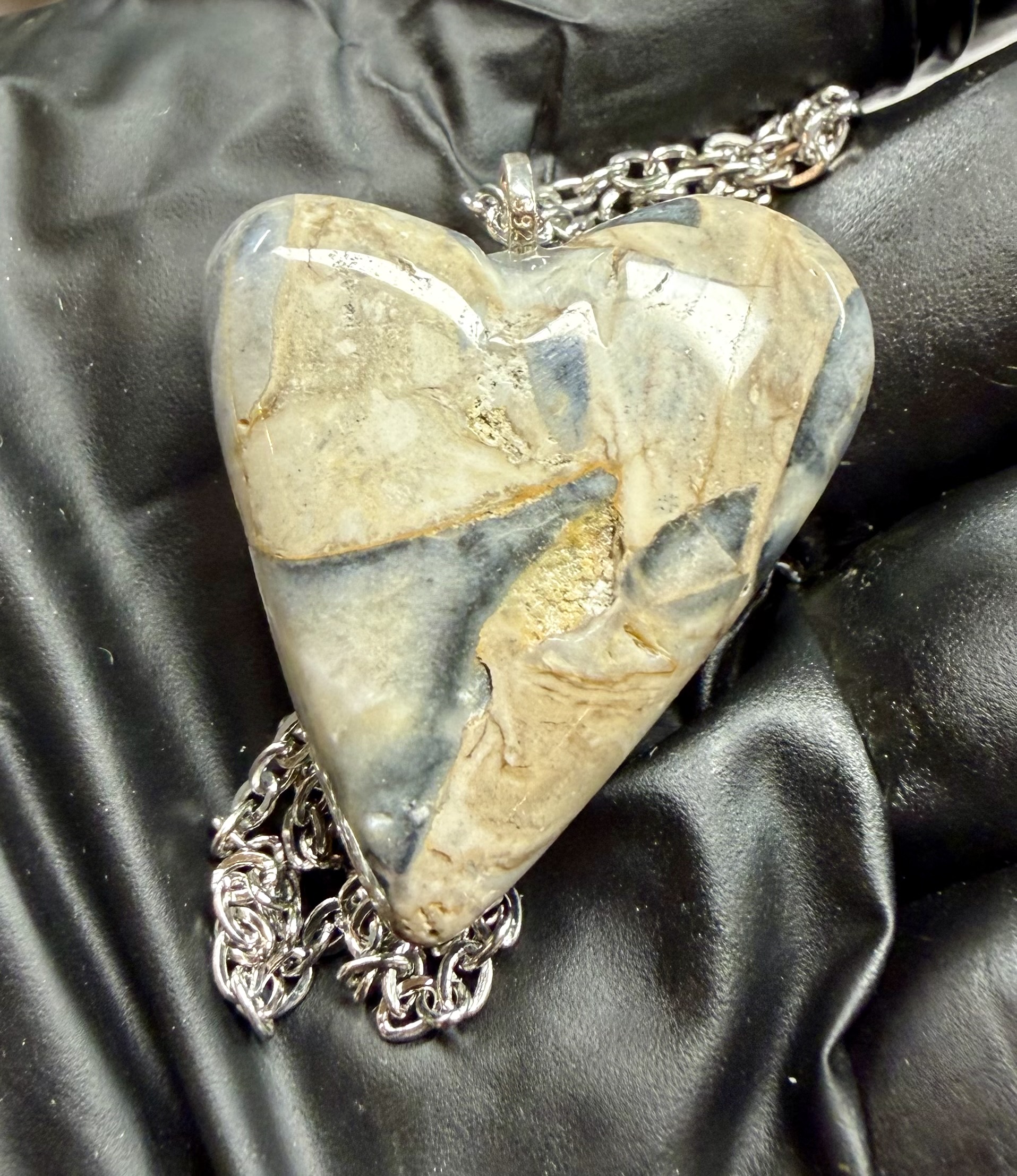 Polished Stone Heart Pendant