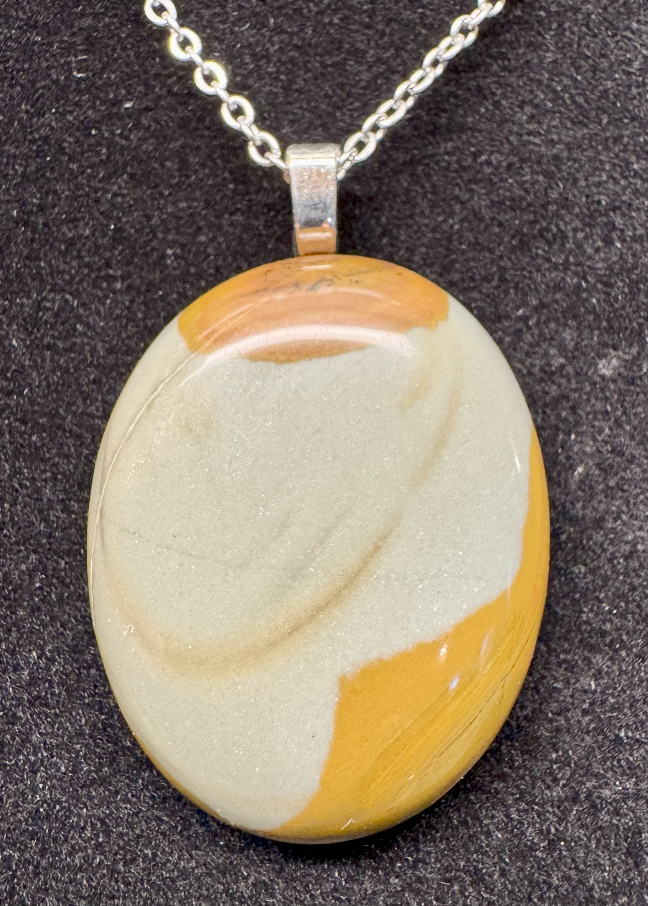 Picture Jasper Cabochon Pendant ~1.5"x1.25" 
