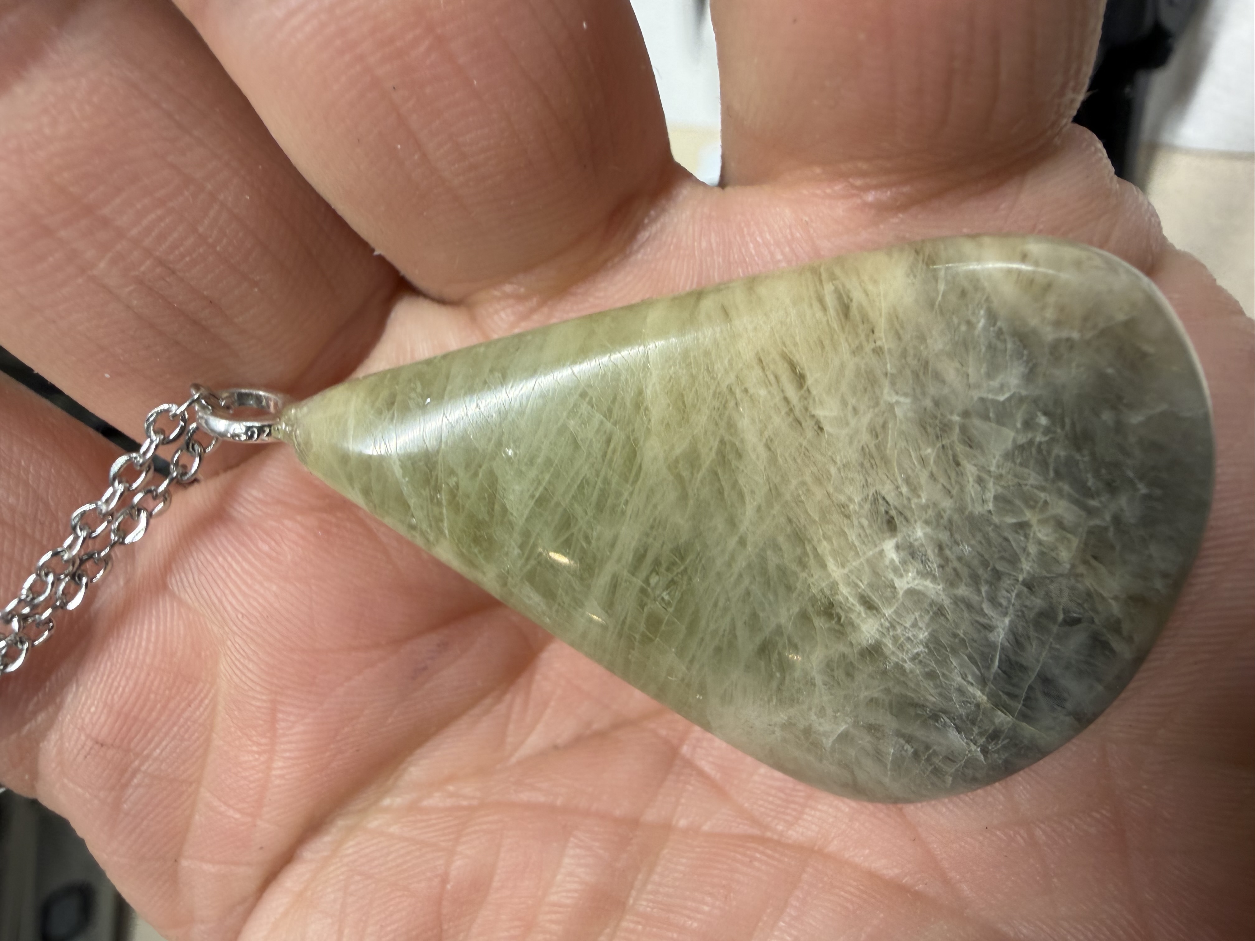 Beryl Teardrop Pendant Necklace