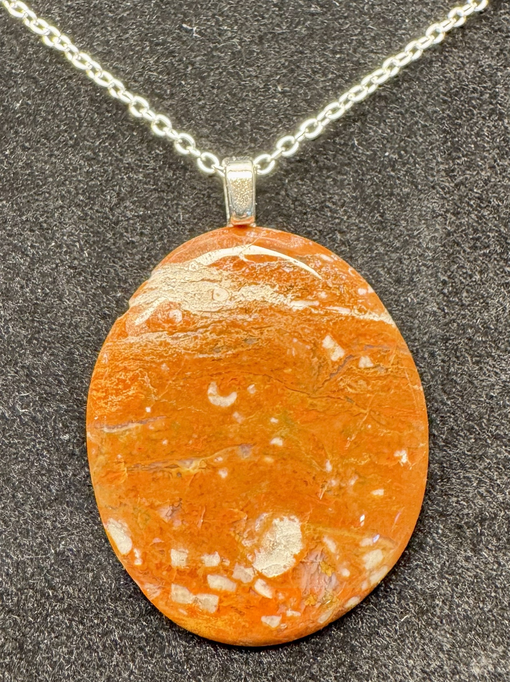 Brecciated Jasper Pendant ~1.25"x1.125"