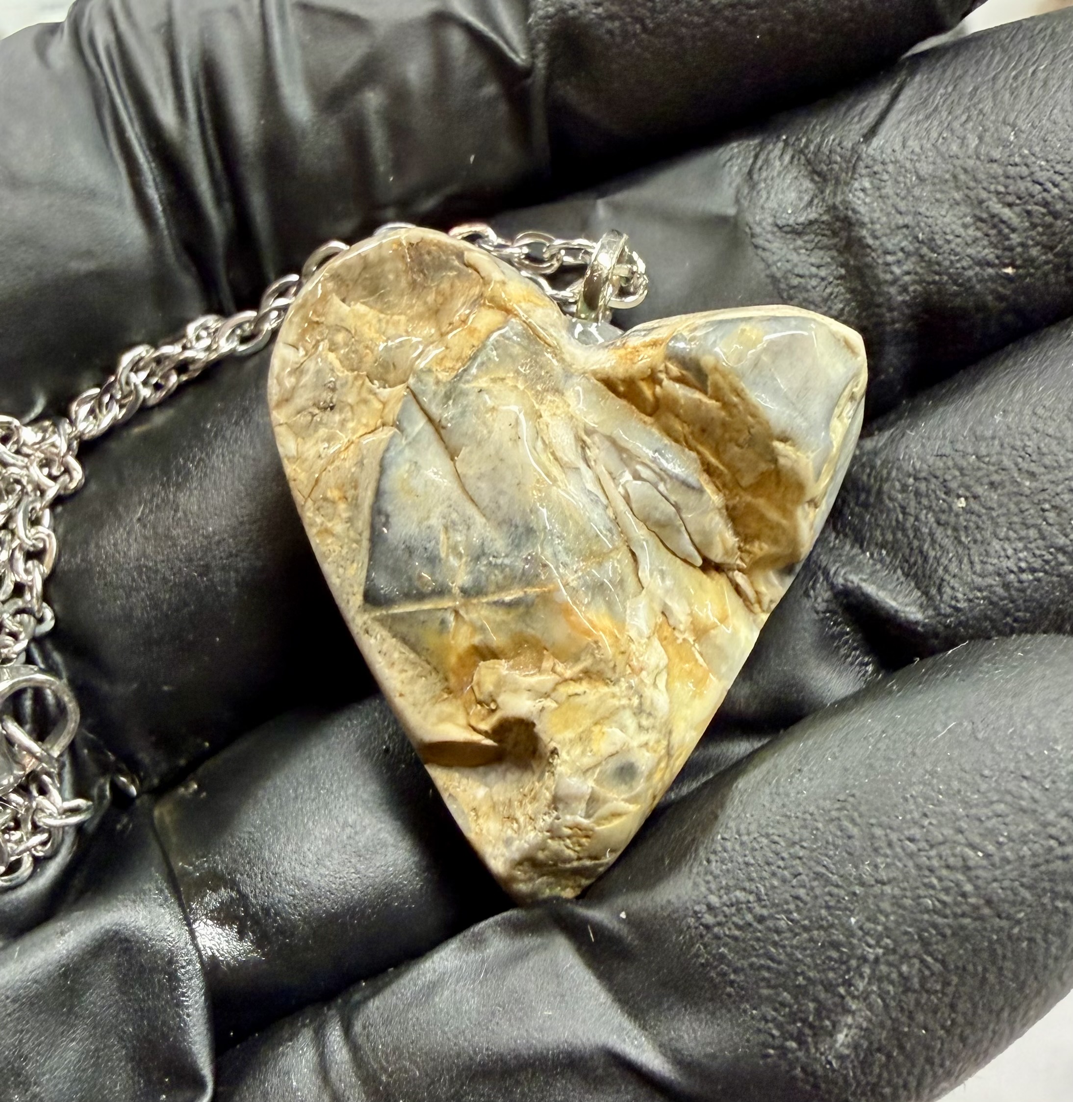 Polished Stone Heart Pendant