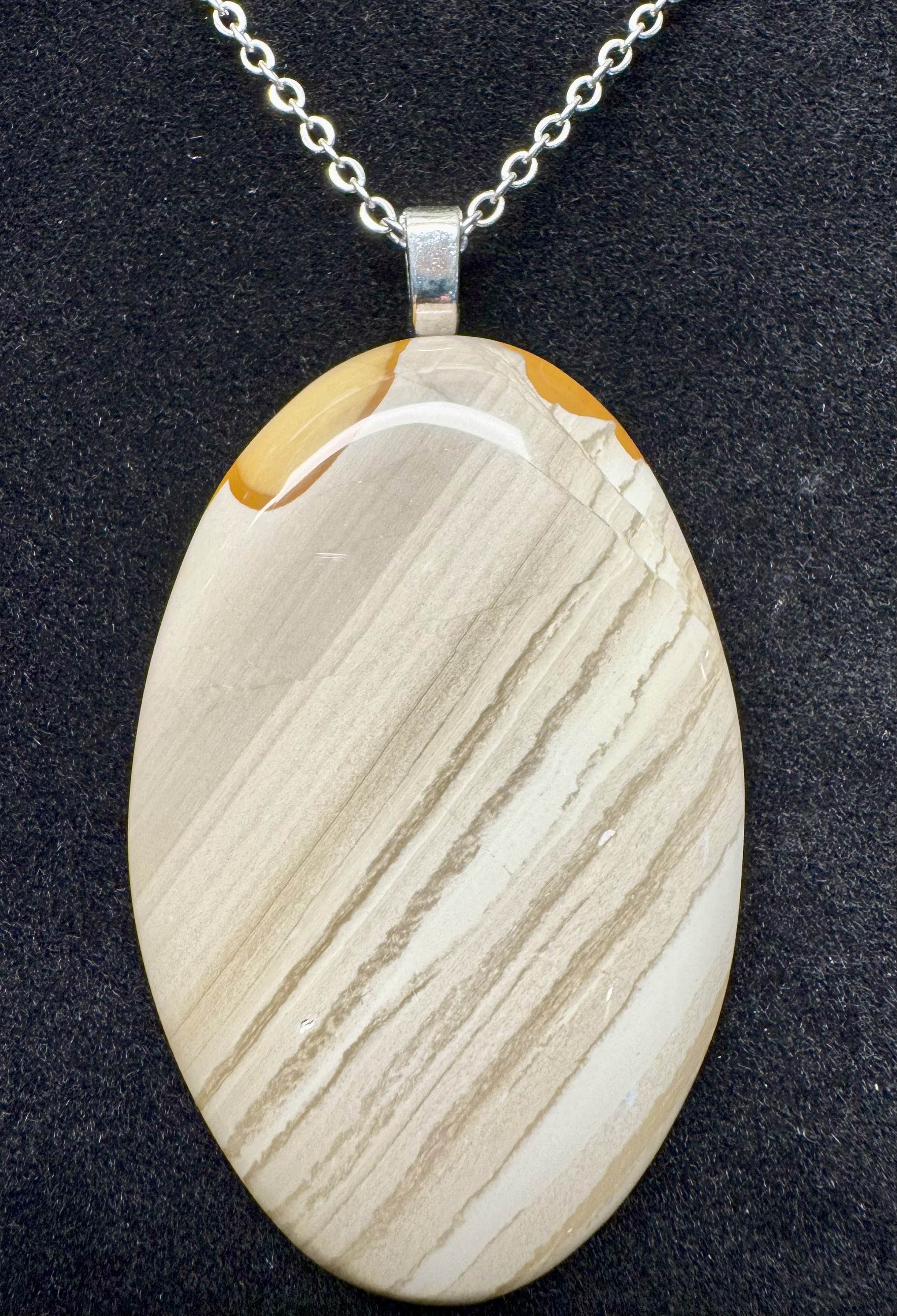 Polychrome Jasper Cabochon Pendant ~2.25"x1.5"