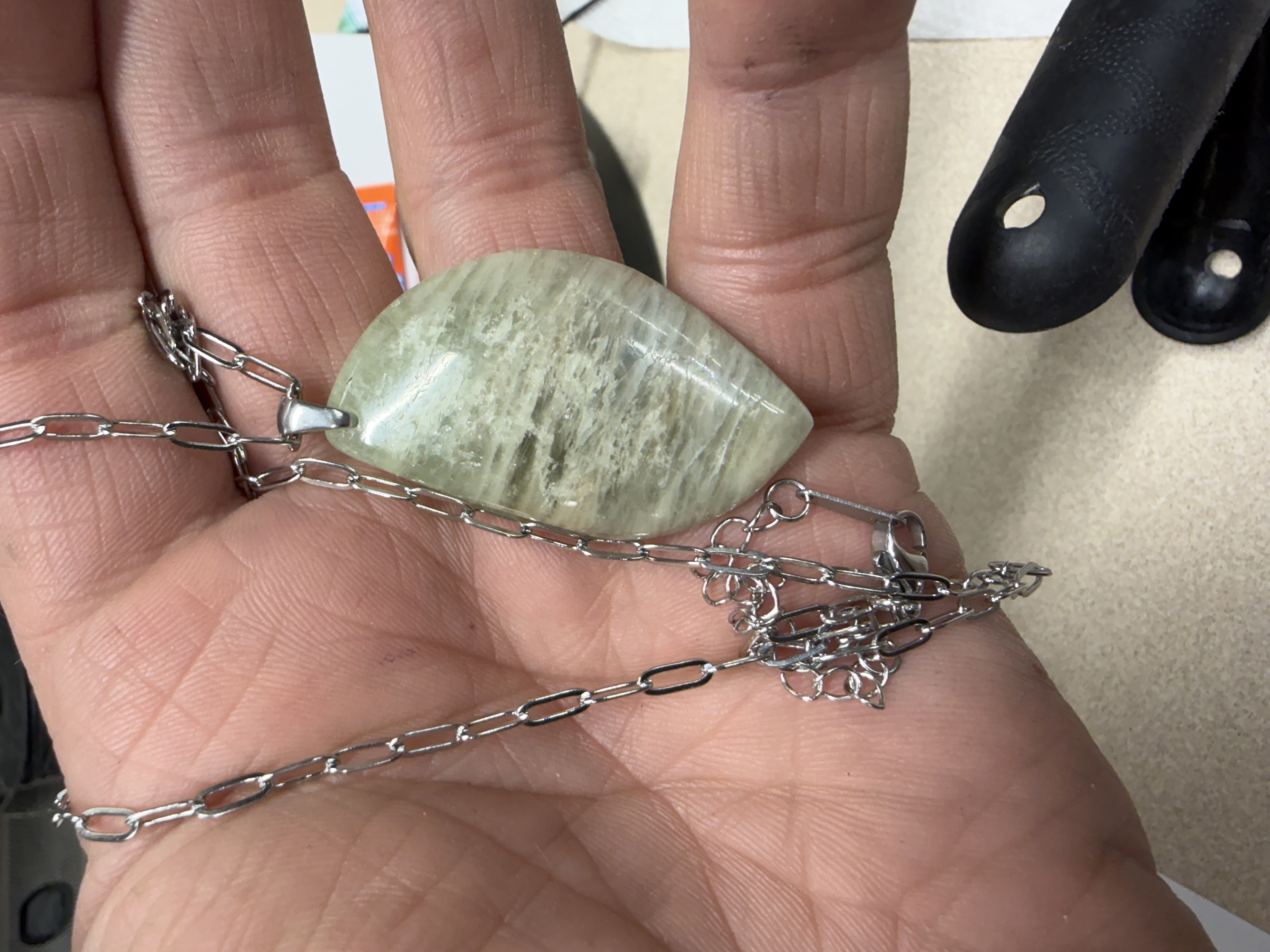 Beryl Stone Pendant Necklace