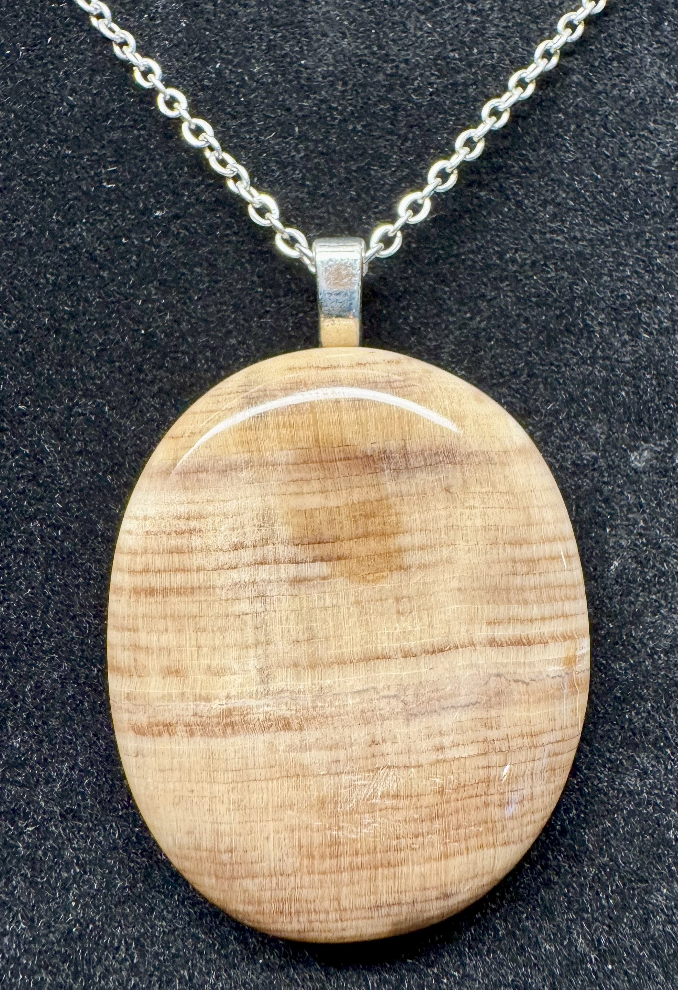 Petrified Wood Cabochon Pendant ~ 1.5"x1.25"