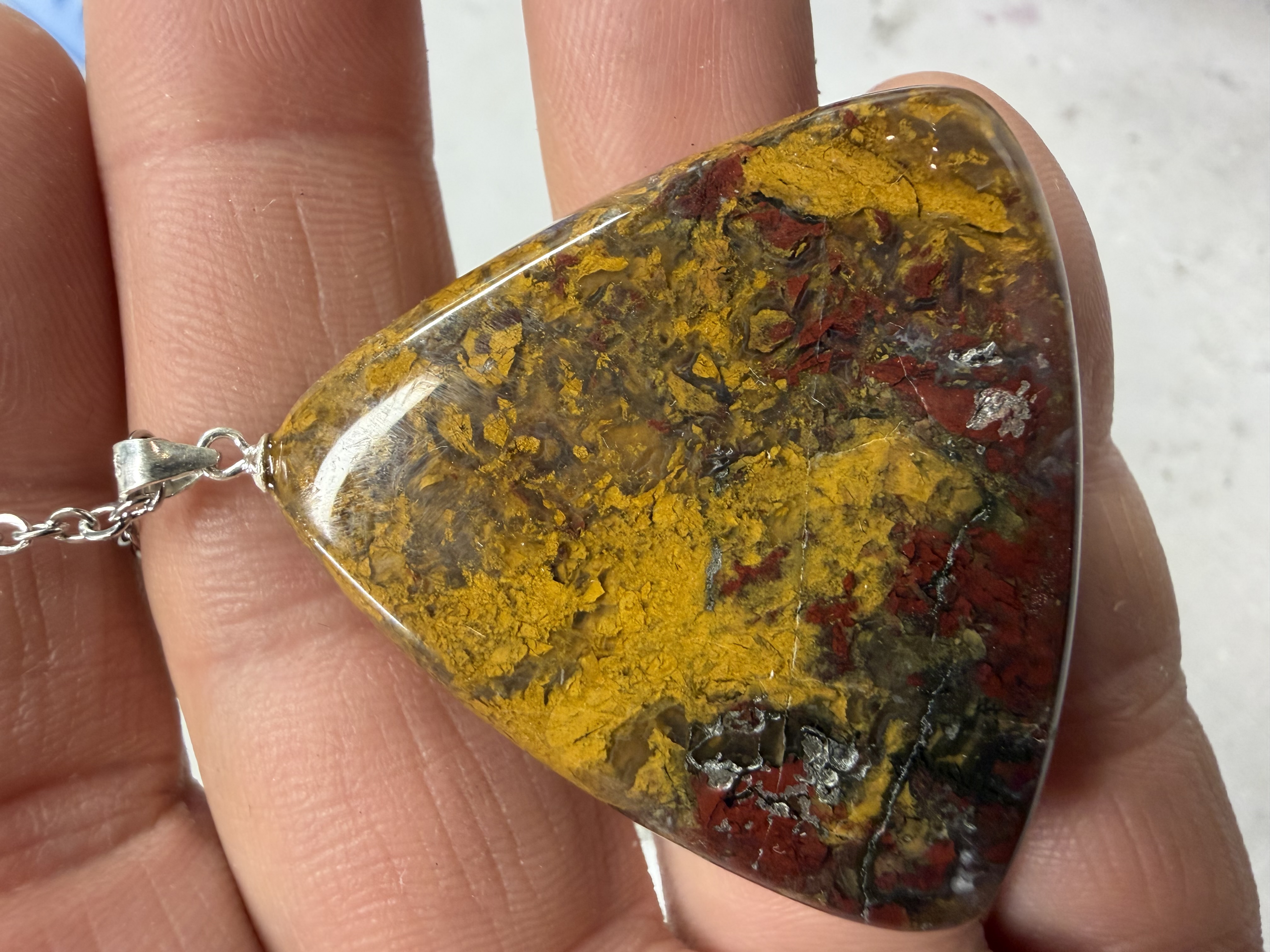 Polished Jasper Pendant