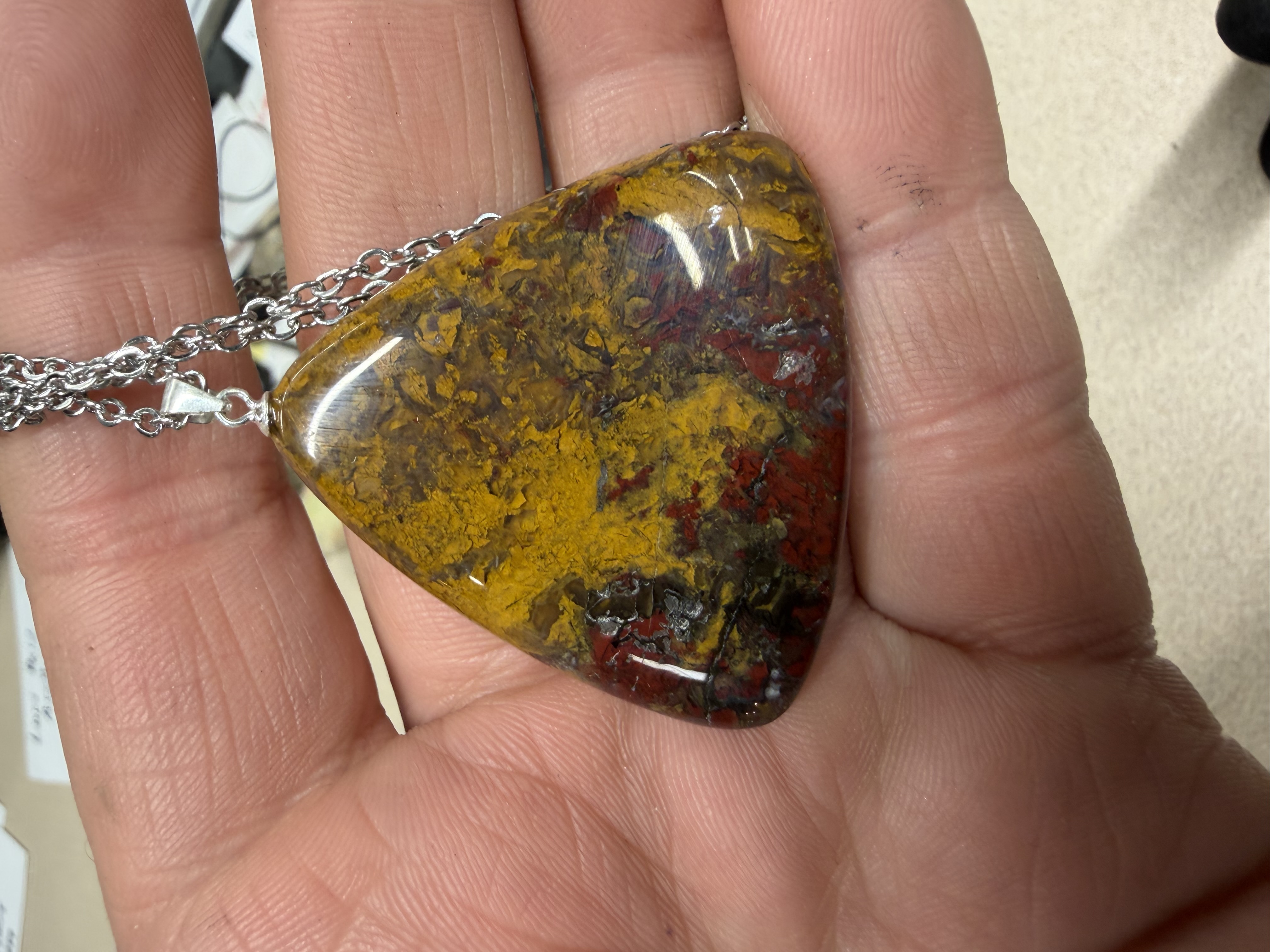Polished Jasper Pendant