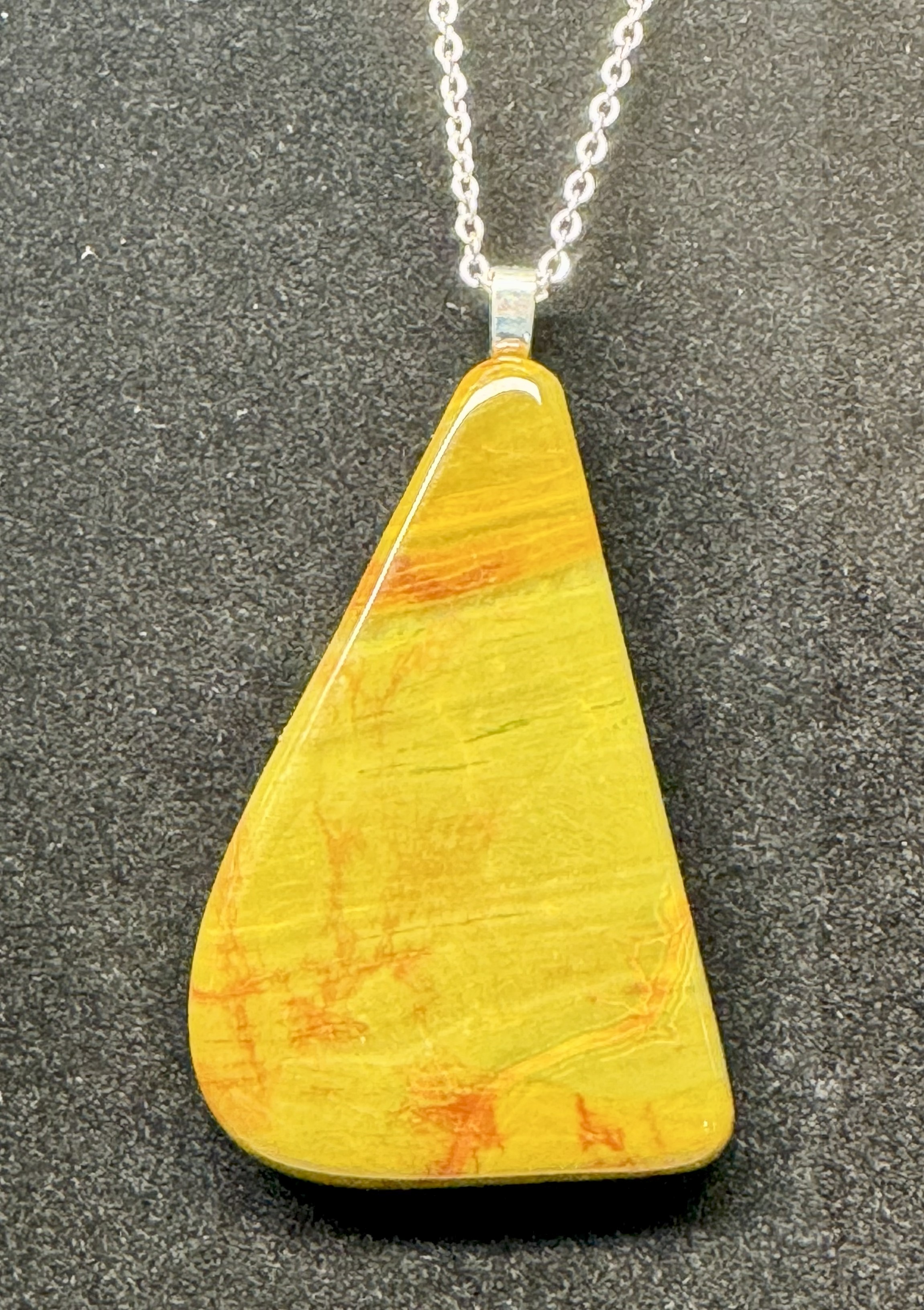 Polished Jasper Cabochon Pendant~2.25"x1.5"