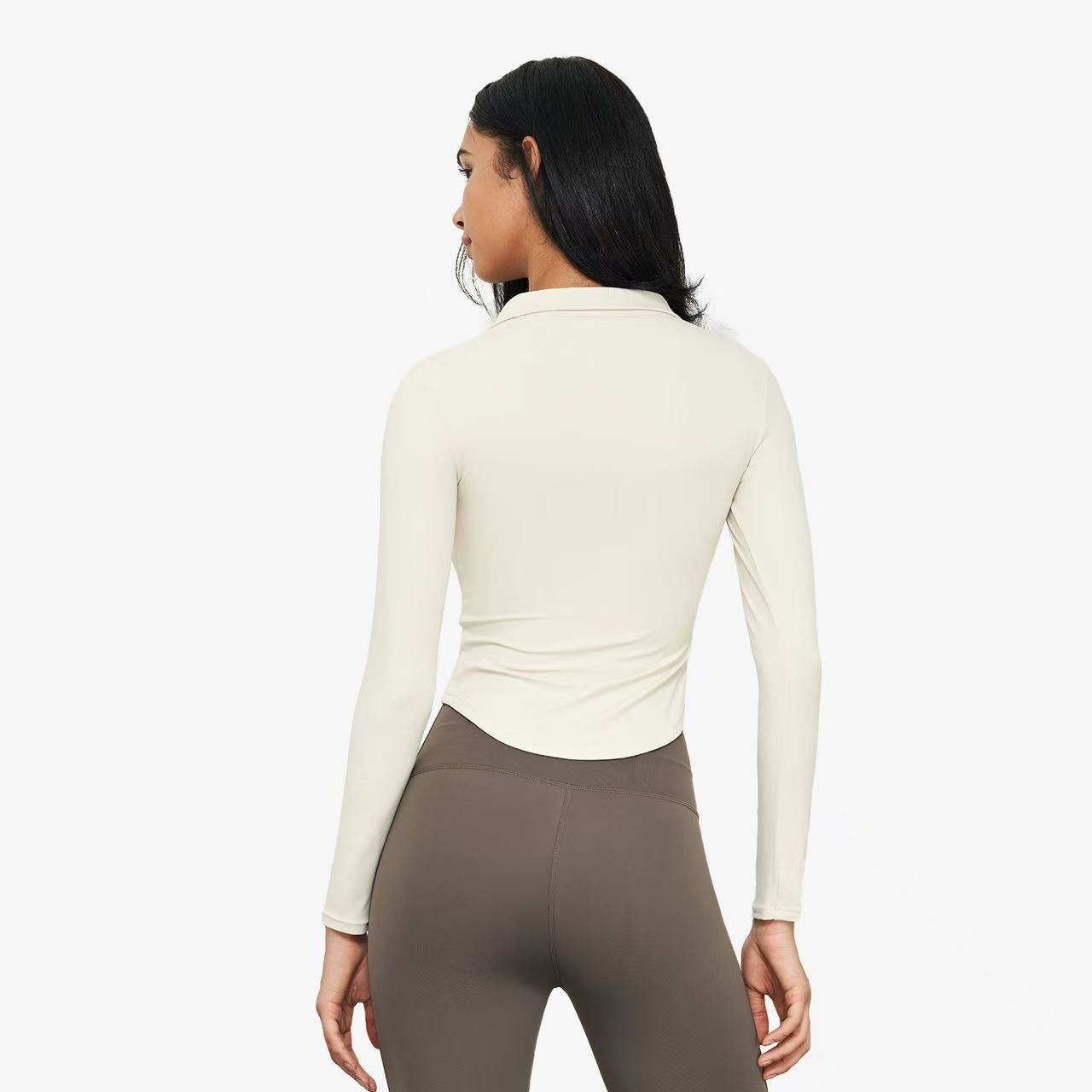 Stand-up collar outdoor yoga wear slim fit