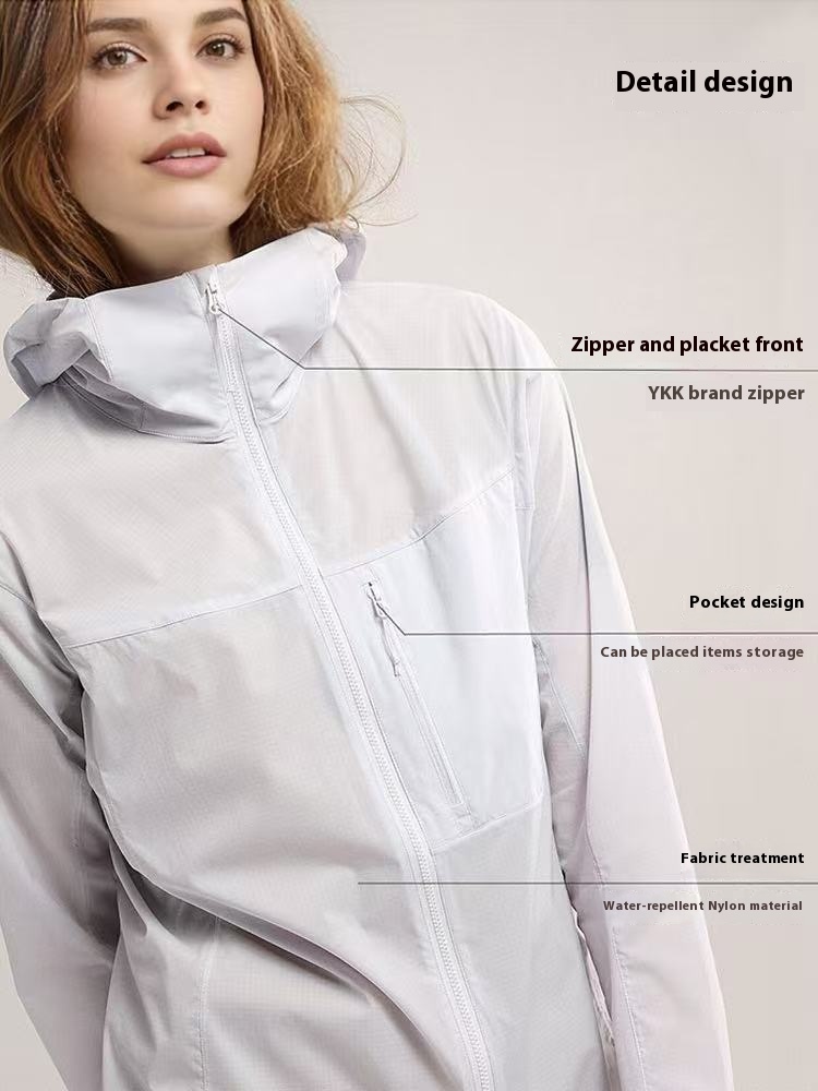 Summer outdoor thin section sunscreen clothing men and women with the same paragraph