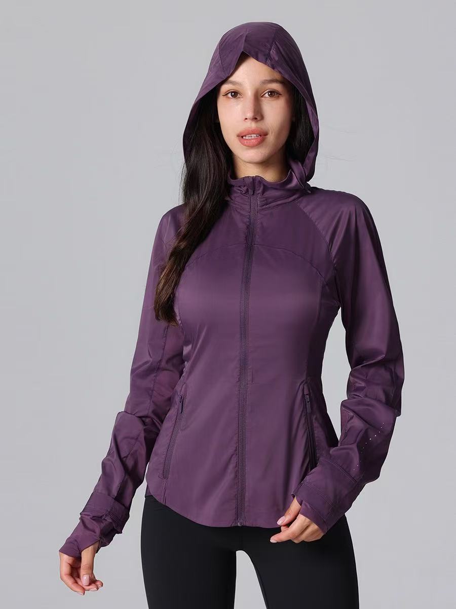 Ice Silk Breathable Slim Yoga Clothing Outdoor Casual Jacket Women's Thin Sun Protective Clothing