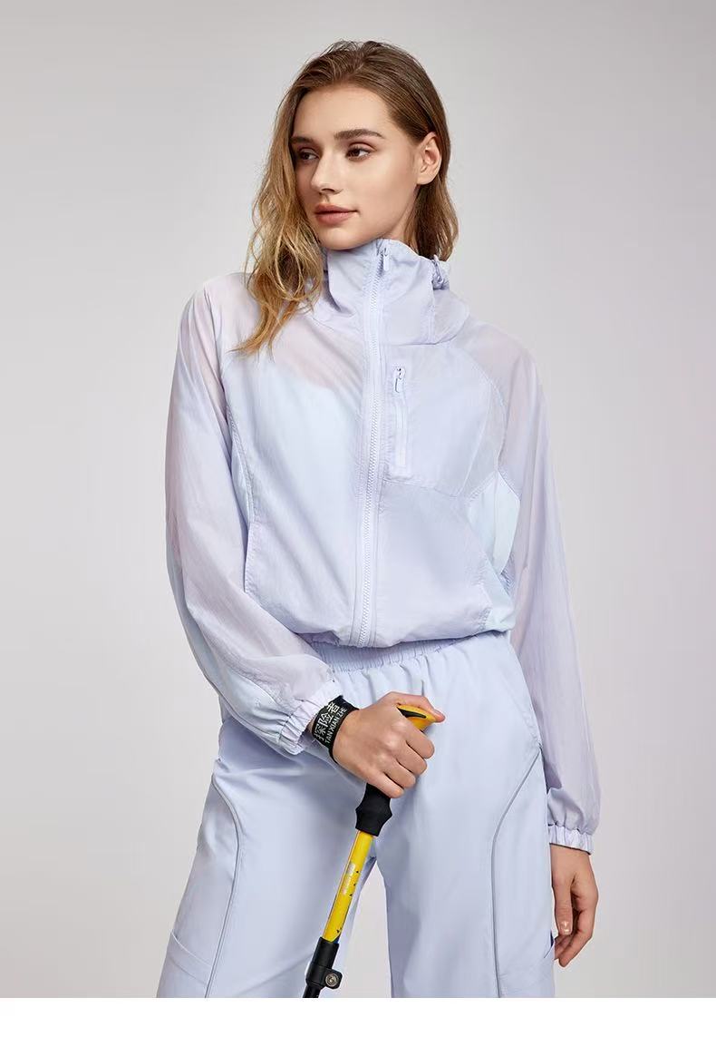 New breathable sportswear jacket women three-dimensional hood professional outdoor