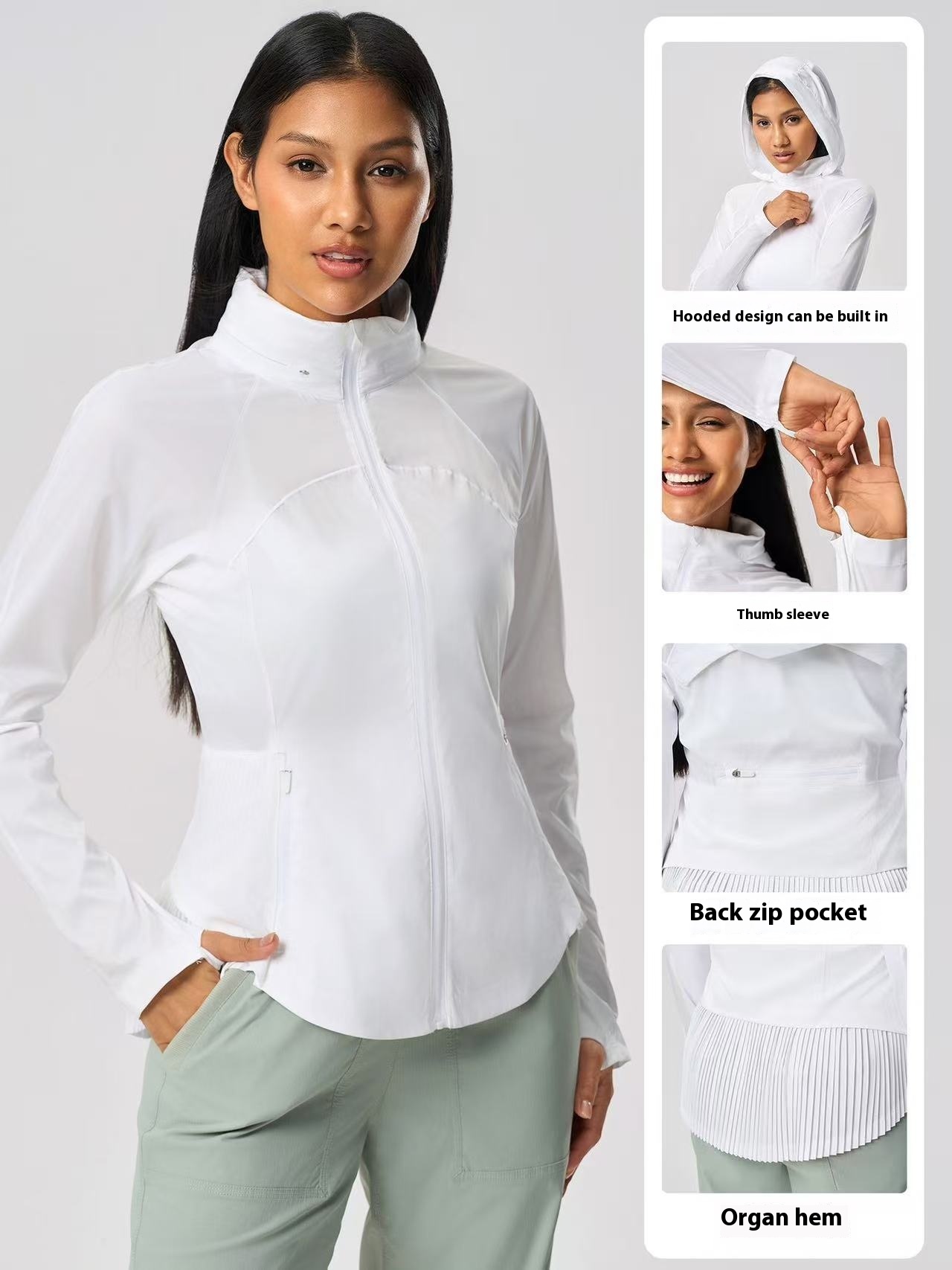 New breathable sportswear jacket women three-dimensional hood professional outdoor