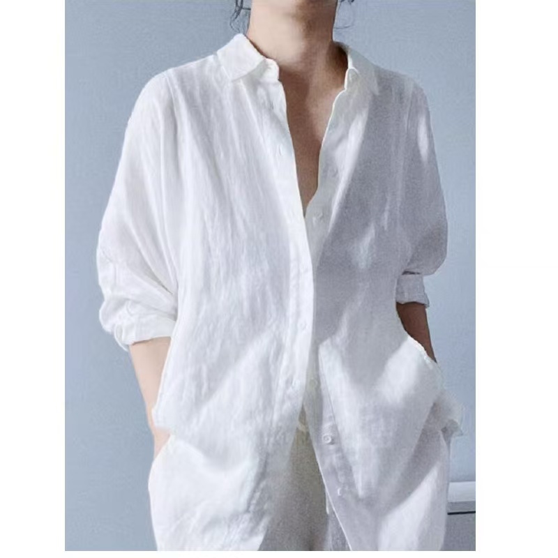 White Linen Shirt and Shorts Set