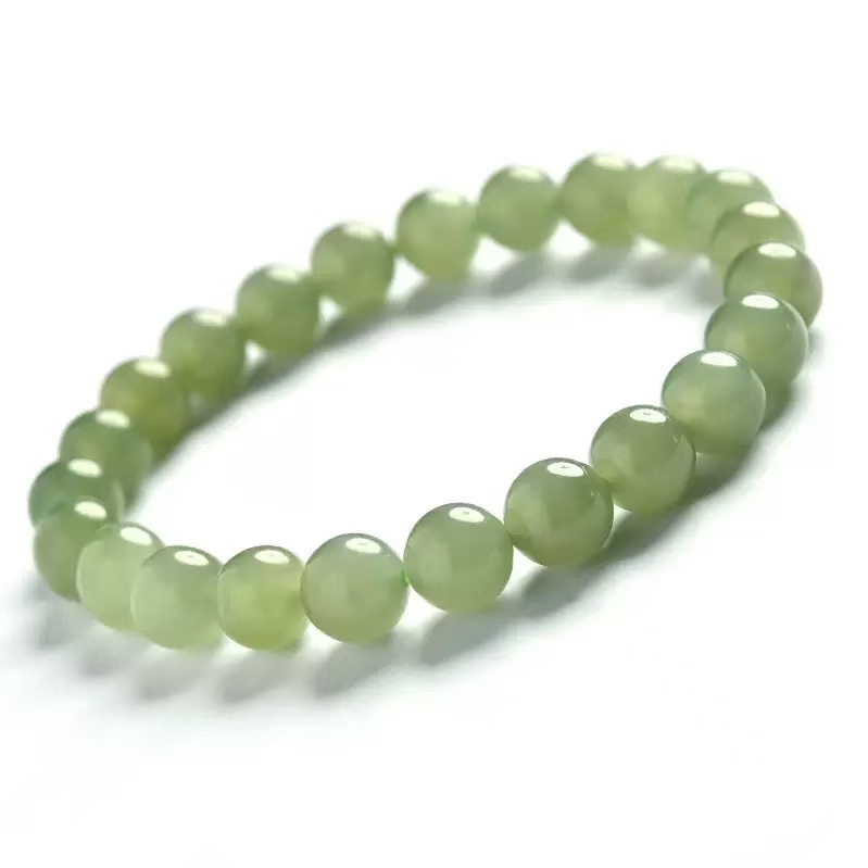 Hetian jade strings clear water loose beads bracelet crystal jade bracelet beads female models