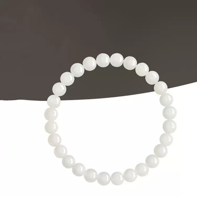 Hetian jade strings clear water loose beads bracelet crystal jade bracelet beads female models