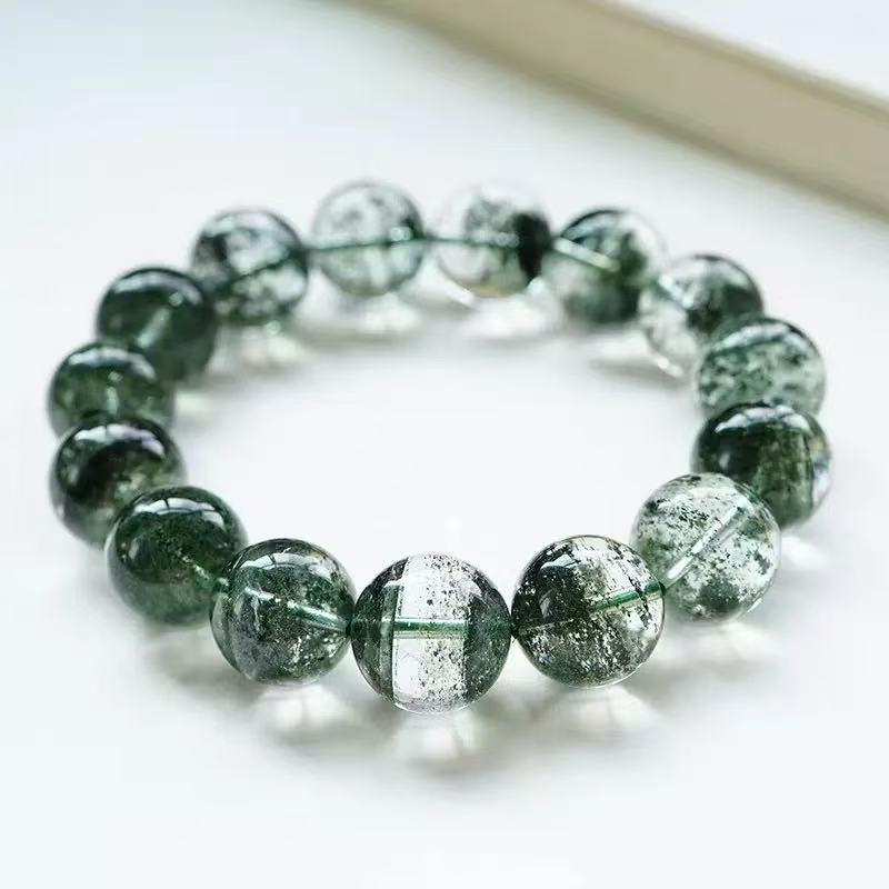 Natural Green Specter Thousand Layers Strings Raw Crystal Bracelet Full of Stars God of Fortune Transit Gift