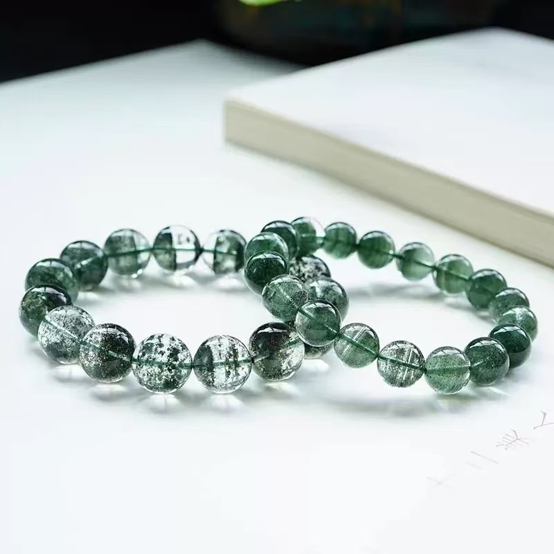 Natural Green Specter Thousand Layers Strings Raw Crystal Bracelet Full of Stars God of Fortune Transit Gift