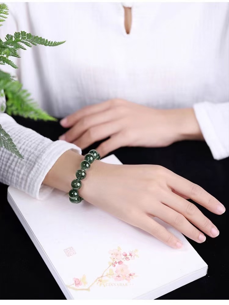Natural Green Specter Thousand Layers Strings Raw Crystal Bracelet Full of Stars God of Fortune Transit Gift