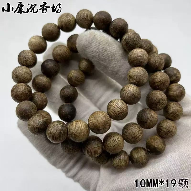 Hainan Yingge hair natural incense green heather Buddha beads random rosary models hand old material log strings