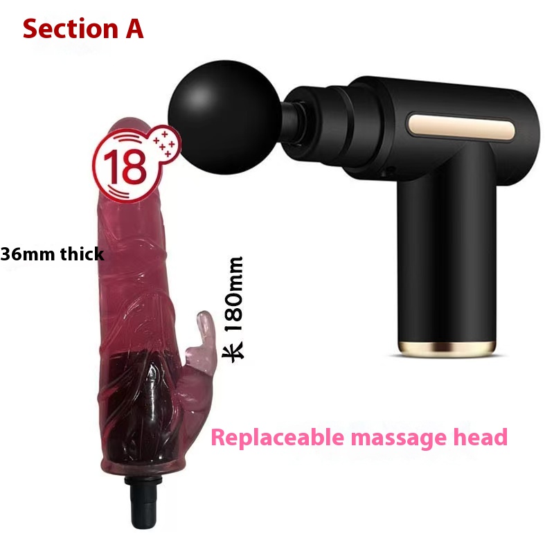Fascia gun erotic head accessories massage head modification head female silicone elongated vibrator