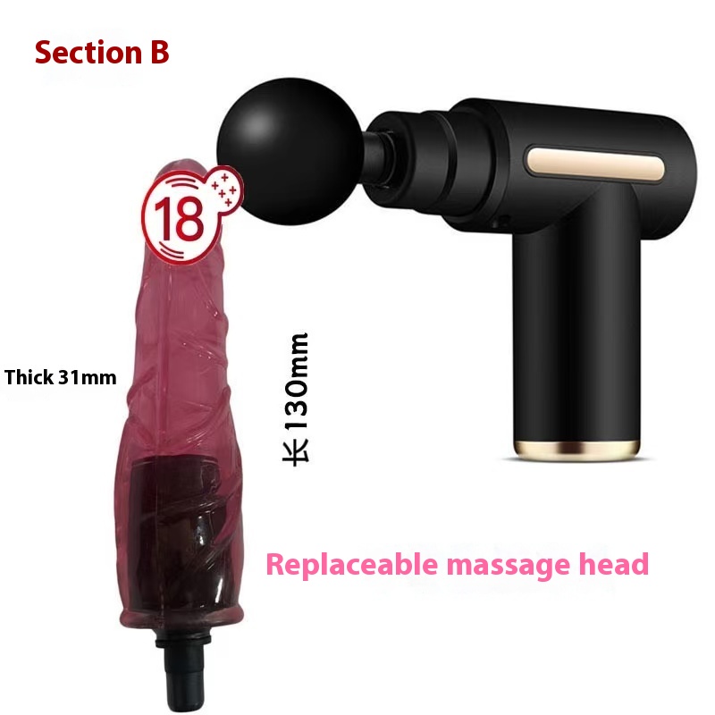 Fascia gun erotic head accessories massage head modification head female silicone elongated vibrator