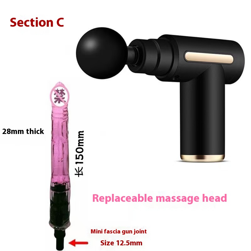Fascia gun erotic head accessories massage head modification head female silicone elongated vibrator
