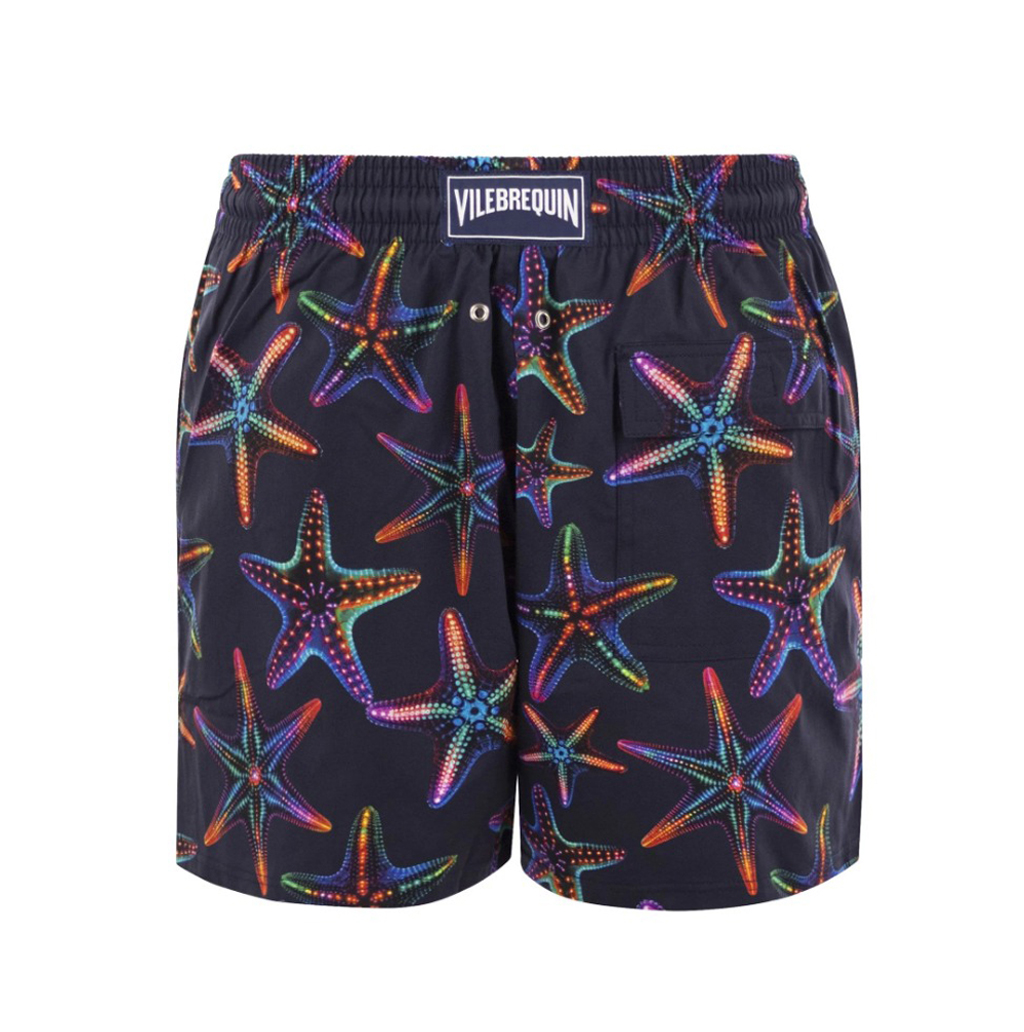 Mens Vilebrequin Navy Moorise Disco Starfish Print Swim Beach Shorts