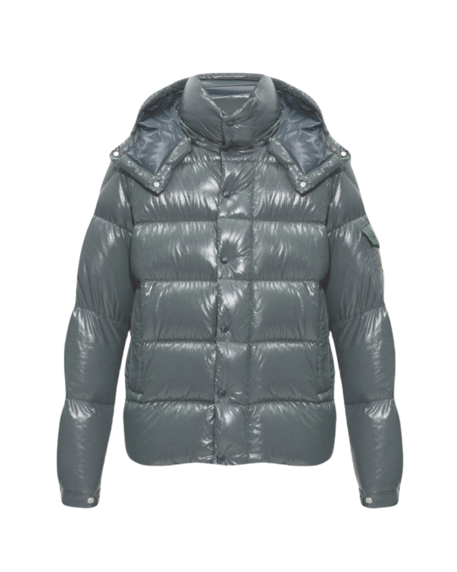 Men's Dark Green Moncler Maya Hooded Short Padded Jacket