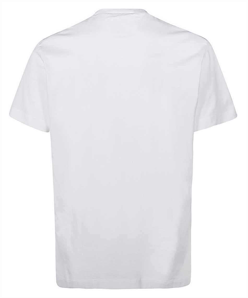 Mens White Moncler Embroidered Rugby Duck Logo Patch Cotton Short Sleeve Tshirt