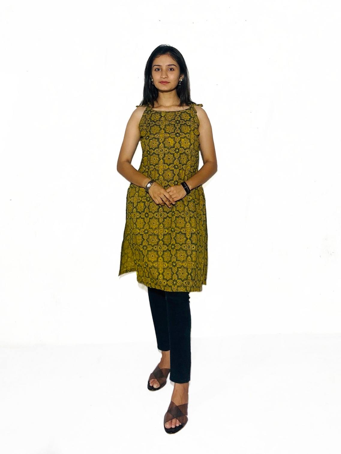Sitara – Mustard Mosaic Ajrakh Kurta