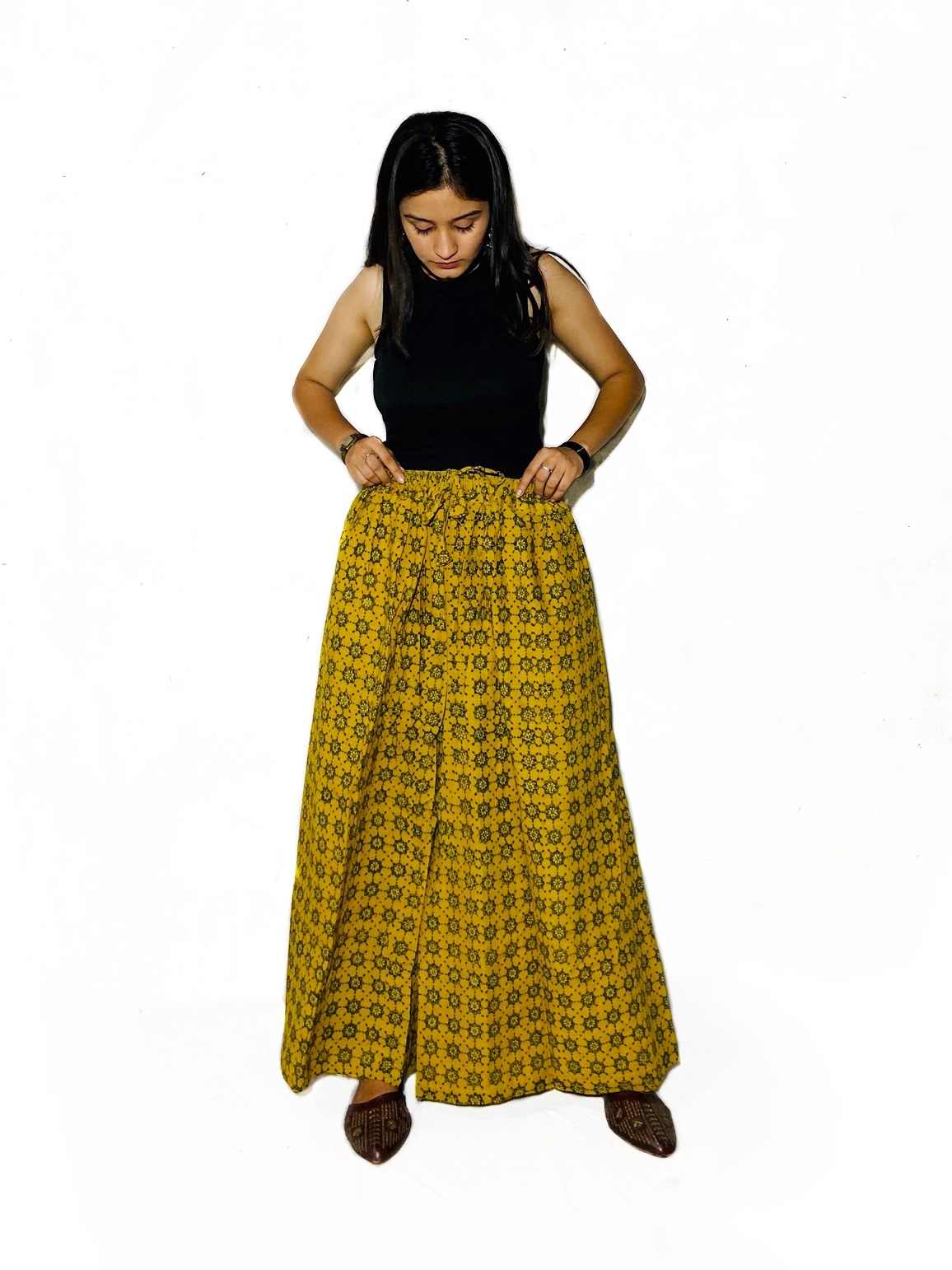 Sitara – Mustard Mosaic Ajrakh Plazo