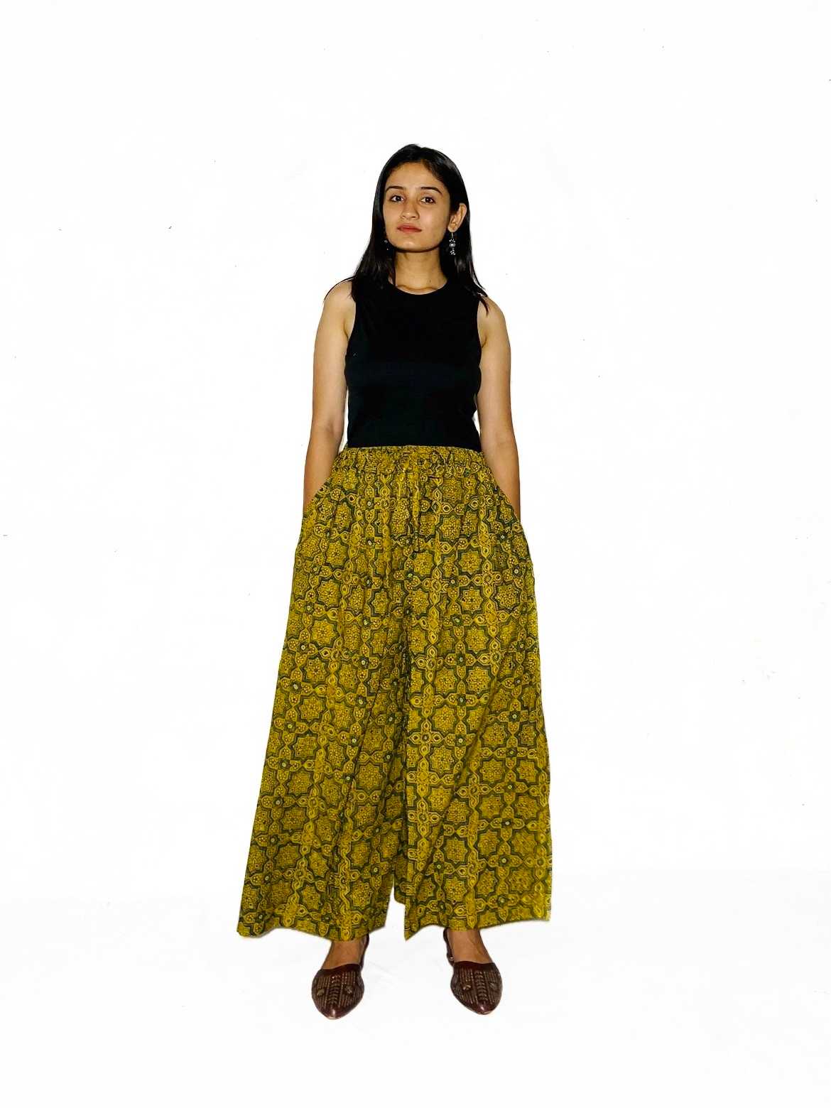 Ajrakh Whisper Wide-Leg Palazzo