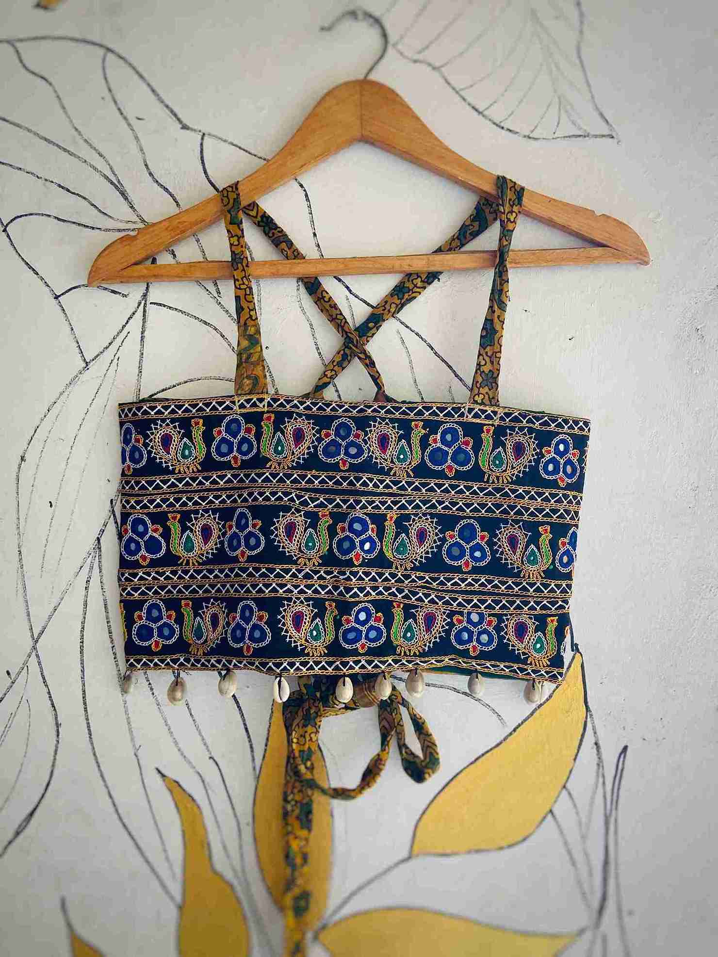 Desert Folk Embroidered Tie-Back Blouse