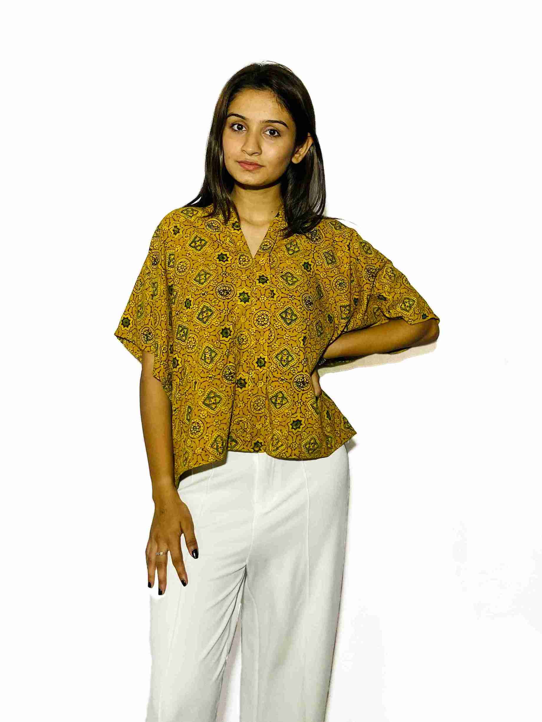 Sunheriya Ajrakh Boxy Fit Shirt