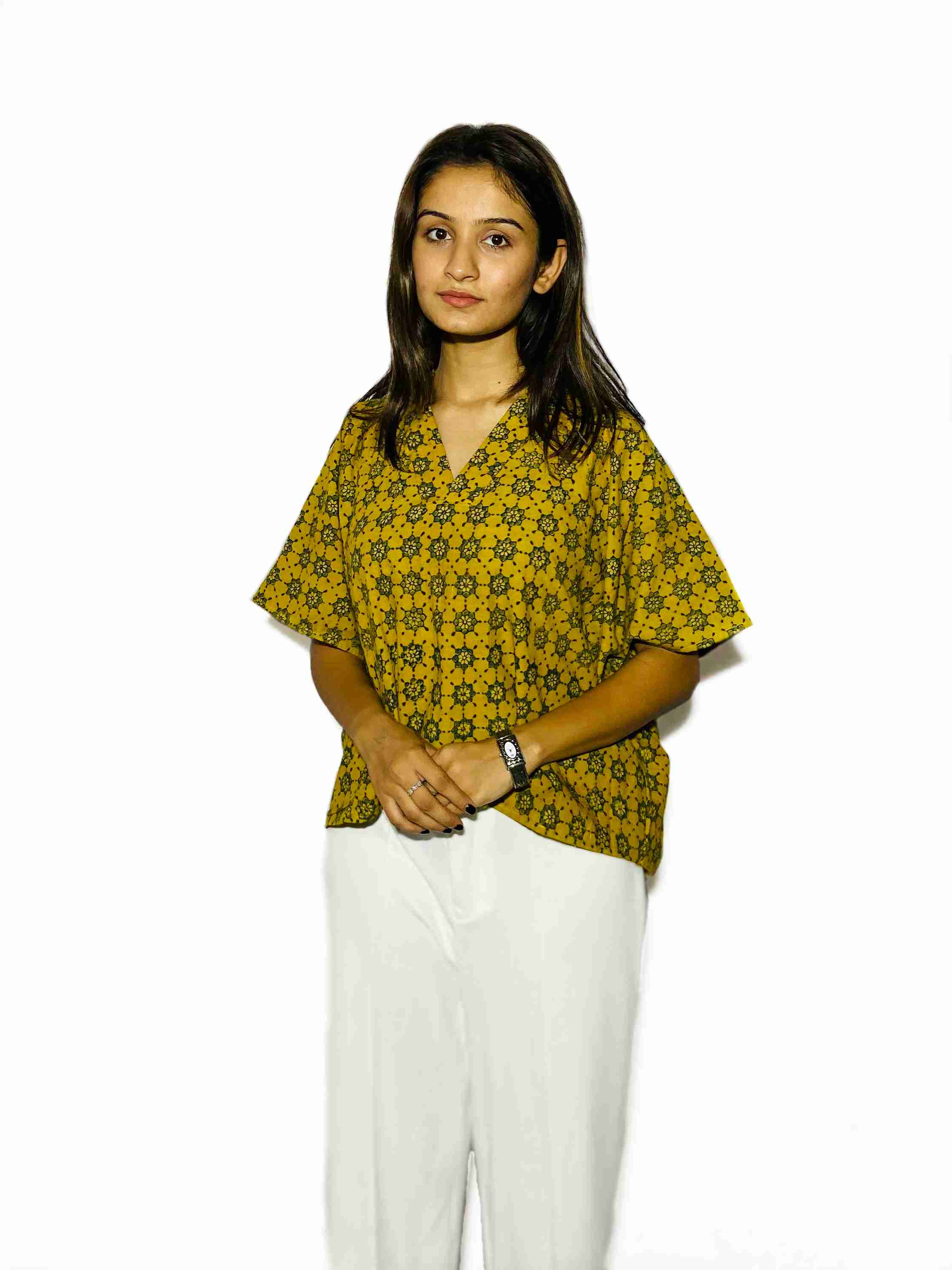 Honey Bea Handblock Boxy Shirt