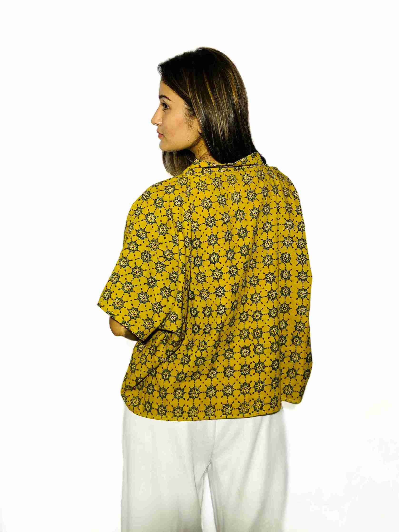 Honey Bea Handblock Boxy Shirt