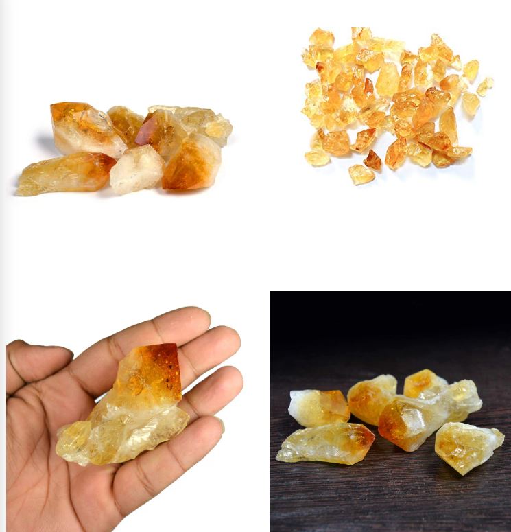 Natural Citrine Crystal Stones