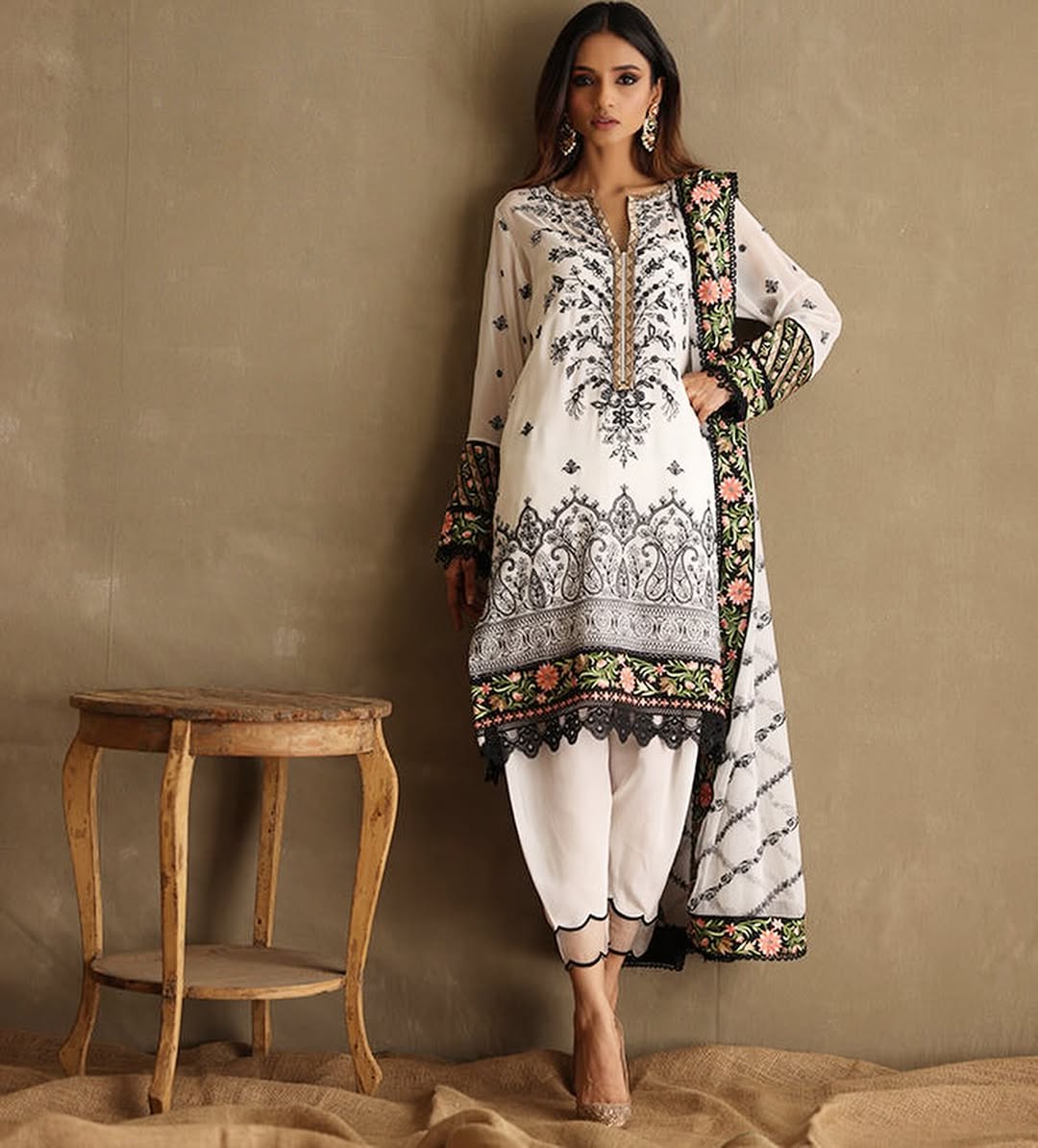 WesternTraditional Embroidered Salwar Kameez set with duppata 