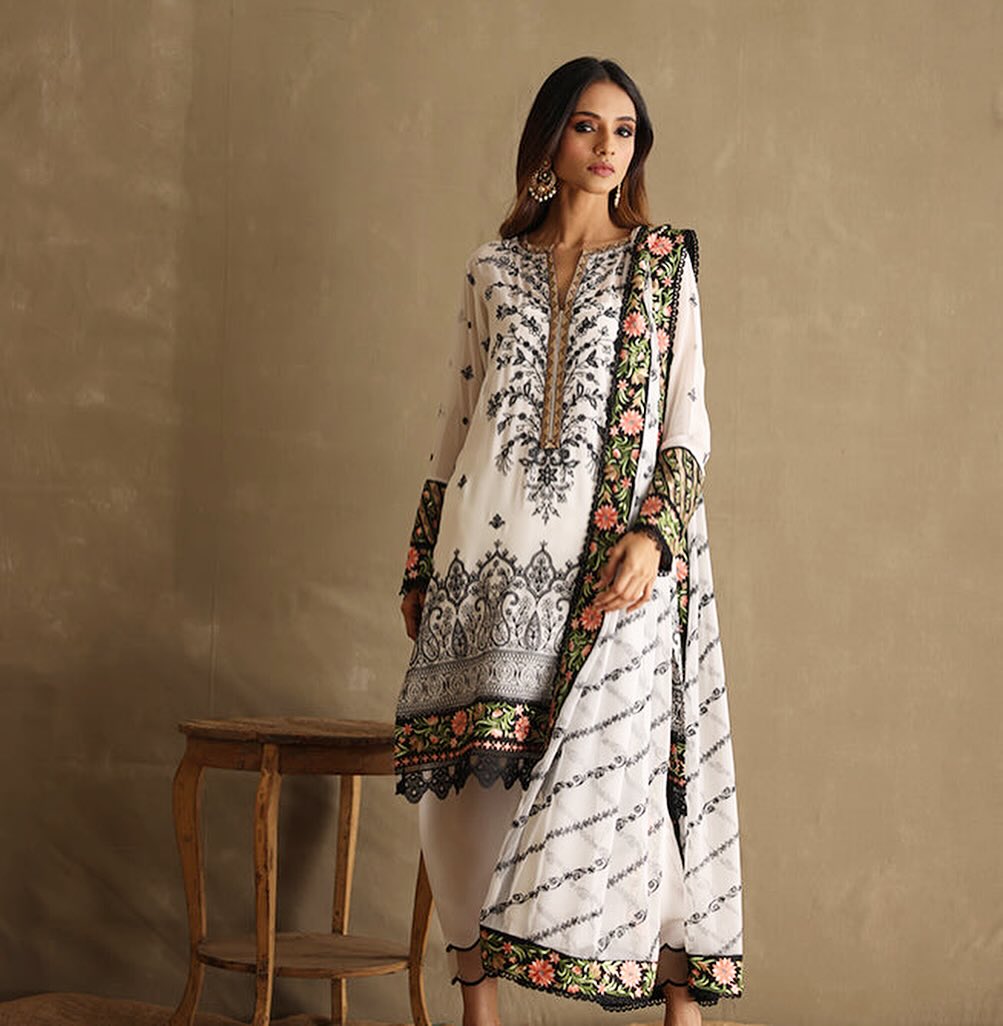 WesternTraditional Embroidered Salwar Kameez set with duppata 