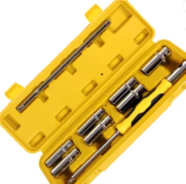 EASTMAN T-Handle Socket Wrench Set, Anti Slip Knurled Handle with 7 Hex Sockets E-2219 Socket Set  (Pack of 8)