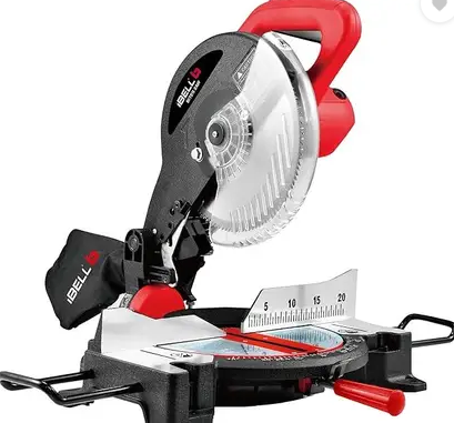 iBELL MS25-18, 10 Inch Compound Mitre Saw 6000 RPM With Adjustable Angles Table Top Tile Cutter  (2400 W)