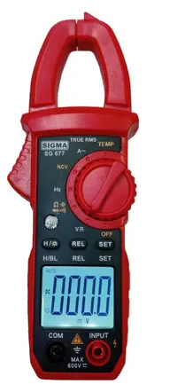 SIGMA AC Clamp Meter MTQ 677 TRMS, Current Upto 400 A AC Digital Multimeter  (Red 4000 Counts)